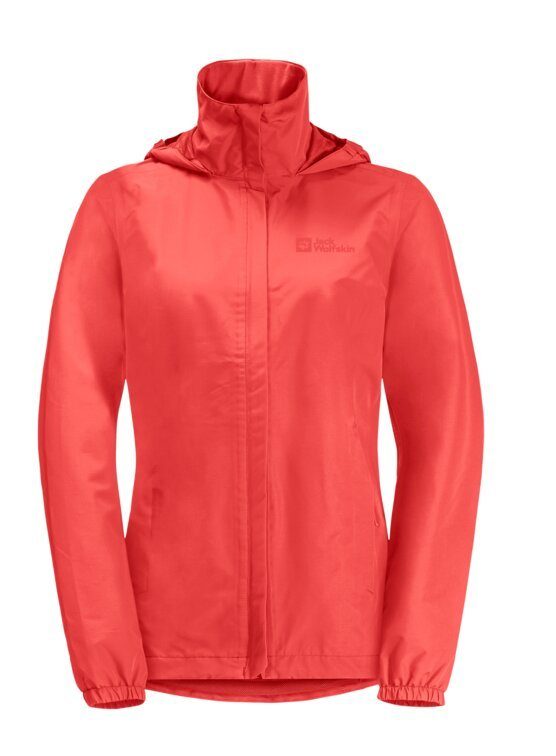 Jack Wolfskin Functioneel jack STORMY POINT 2L JKT W met opbergbare capuchon waterdicht ademend en winddicht