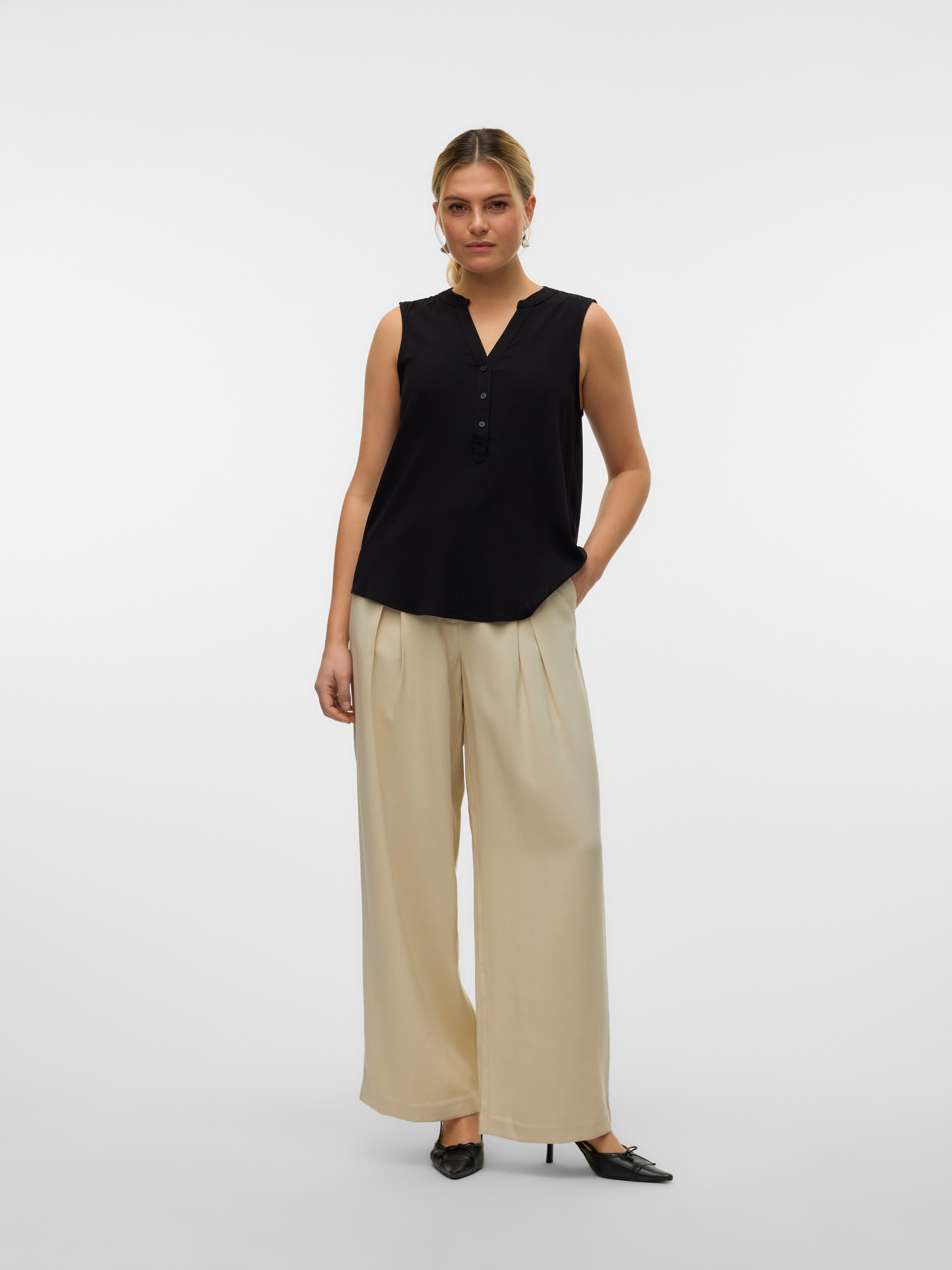 Vero Moda Top VMBELLA SL V-NECK TOP WVN GA NOOS