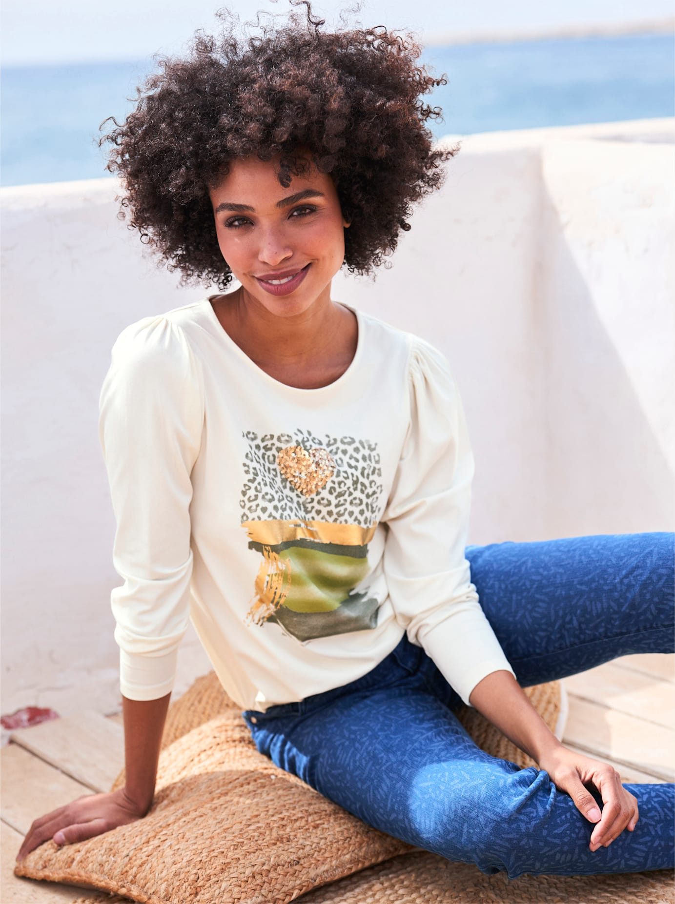 Heine Shirt met lange mouwen Shirt (1-delig)