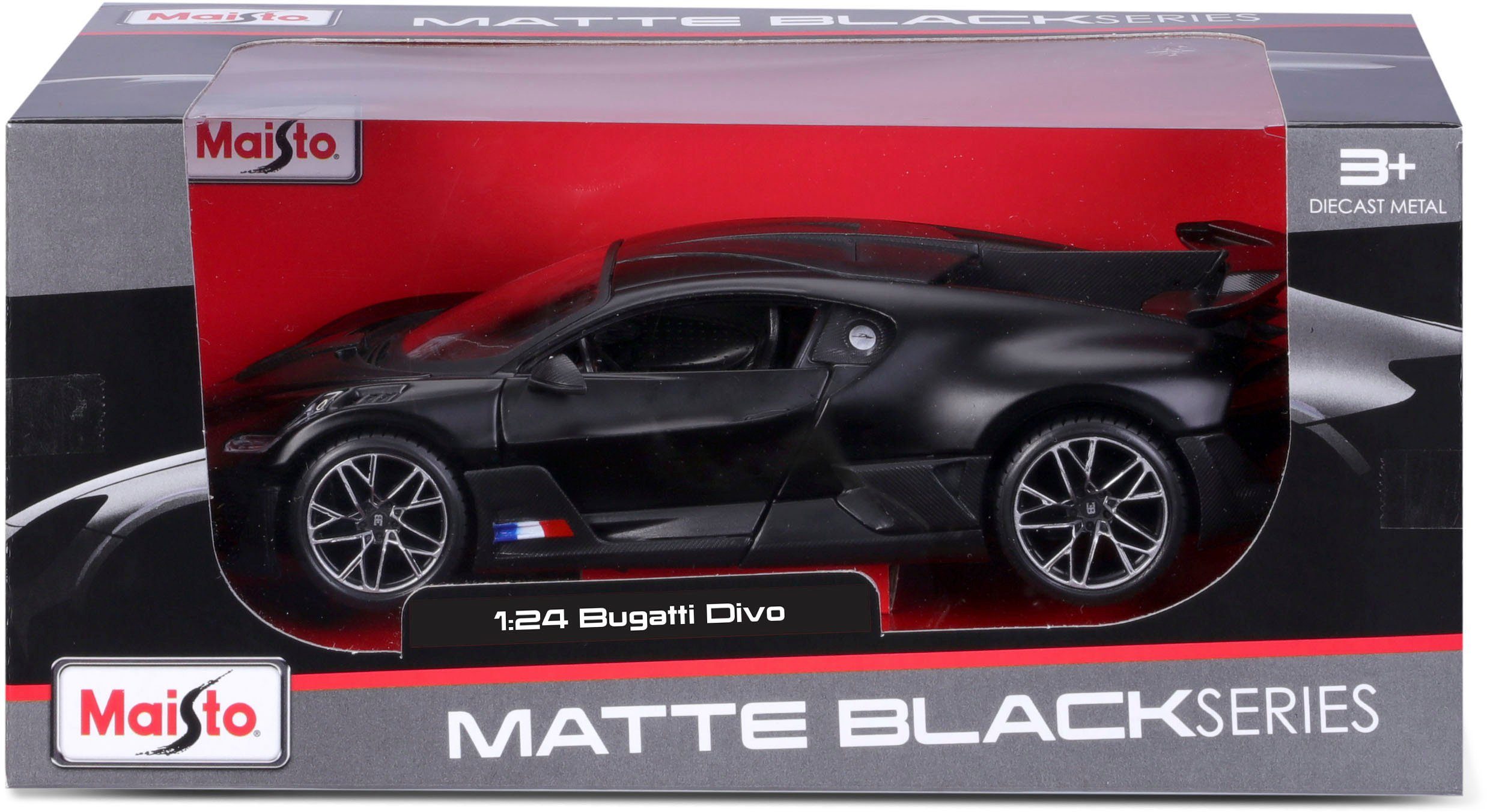 Maisto® Auto op schaal 1:24 Bugatti Divo, mat zwart