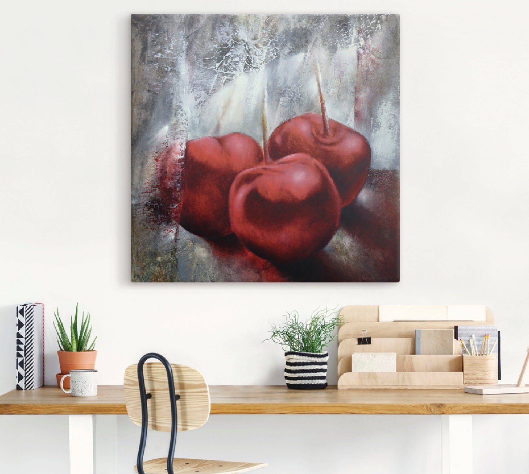Artland Artprint Kersen als artprint op linnen, poster in verschillende formaten maten