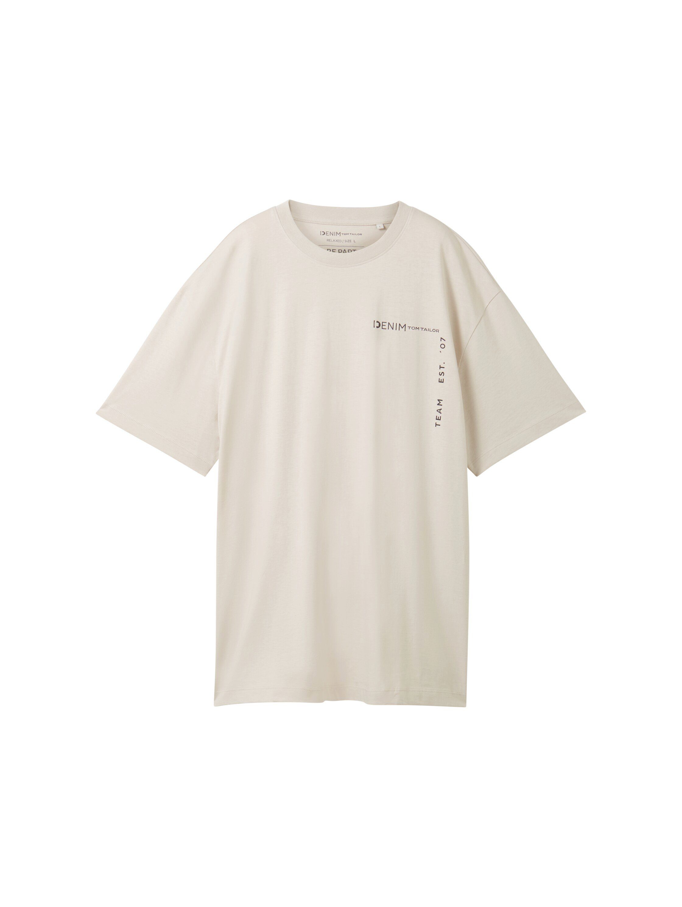 Tom Tailor Denim T-shirt met grote print op de rug