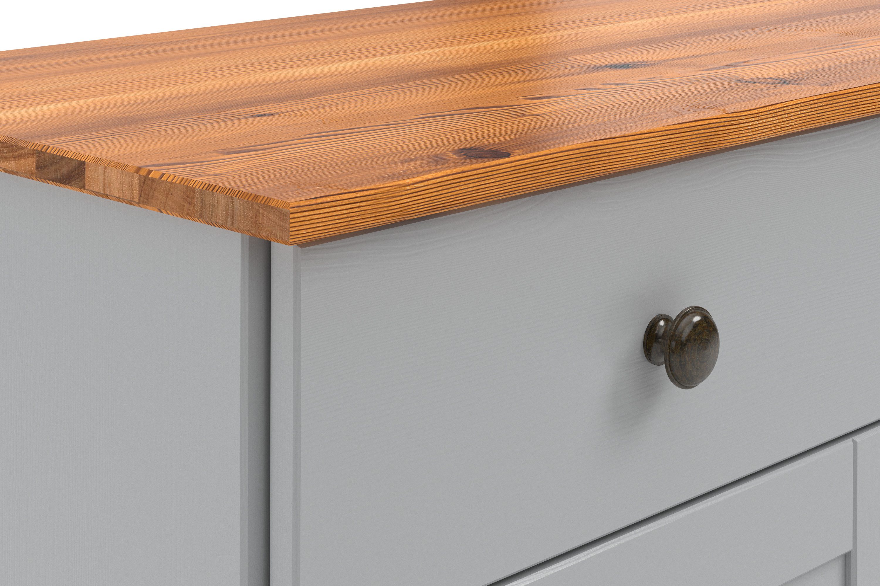 Home affaire Sidetable Alby2 Met 2 deuren, 2 lades en metalen grepen, breedte 85 cm