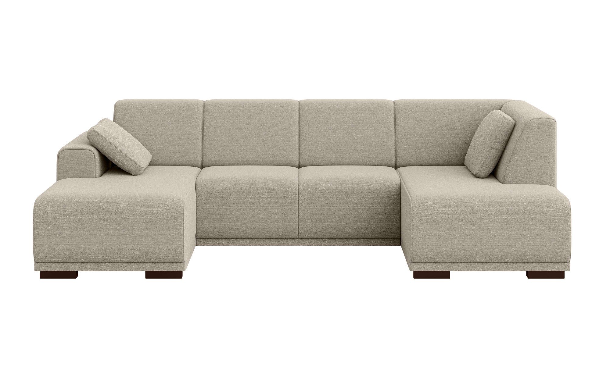 Home affaire Zithoek BORNHOLM U-vorm met chaise longue rechts/links, B/D/H: 300/162/85 cm U-vorm met golvende ondervering, chaise longue rechts of links bestelbaar