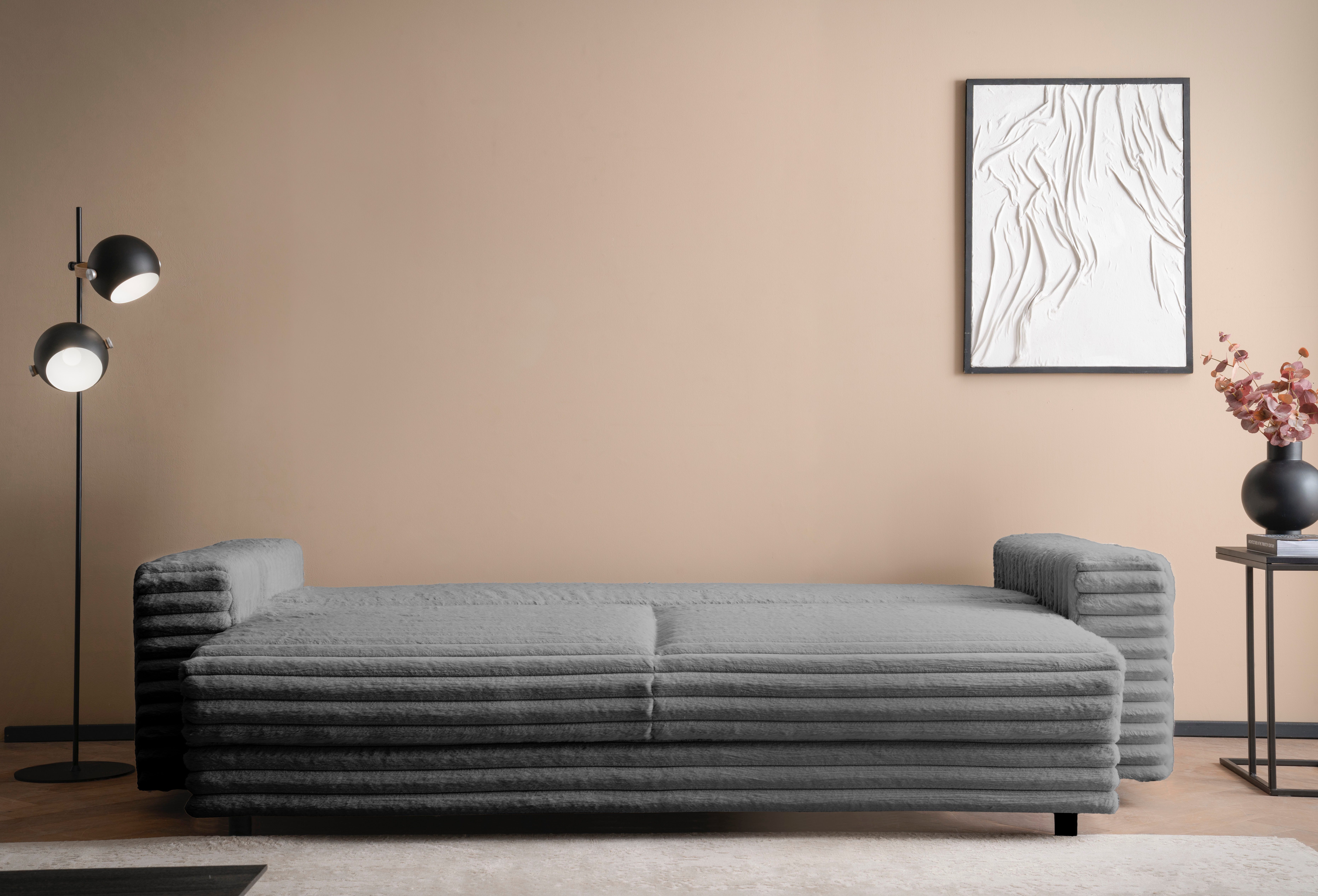 LeGer Home by Lena Gercke Slaapbank Imoga, kussen met slaapfunctie, 3-zits bank, bank met bedlade in moderne kleuren en stoffen, bedfunctie, ligoppervlak: 200x150 cm