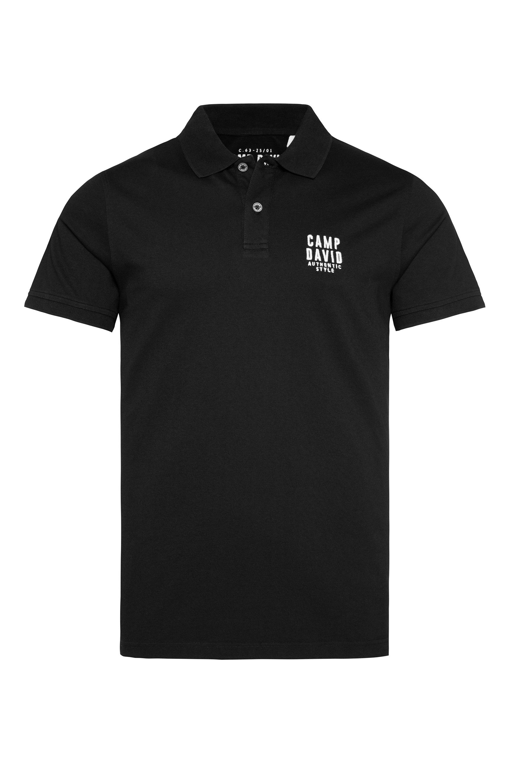 CAMP DAVID Poloshirt met kleine logo-borduursel op borsthoogte