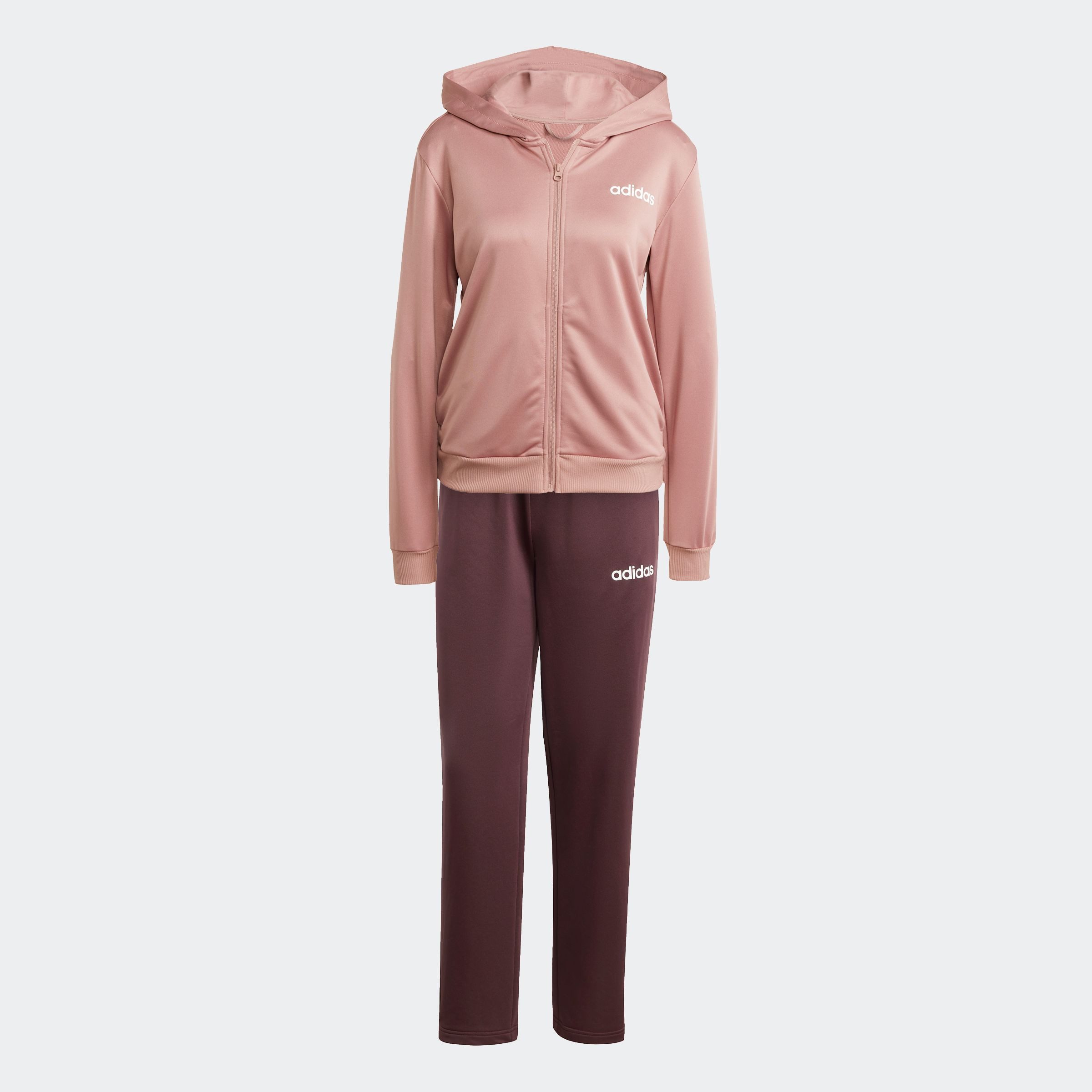 adidas Sportswear Trainingspak W LINEAR TS Trainingsjack met capuchon, trainingspak (2-delig)