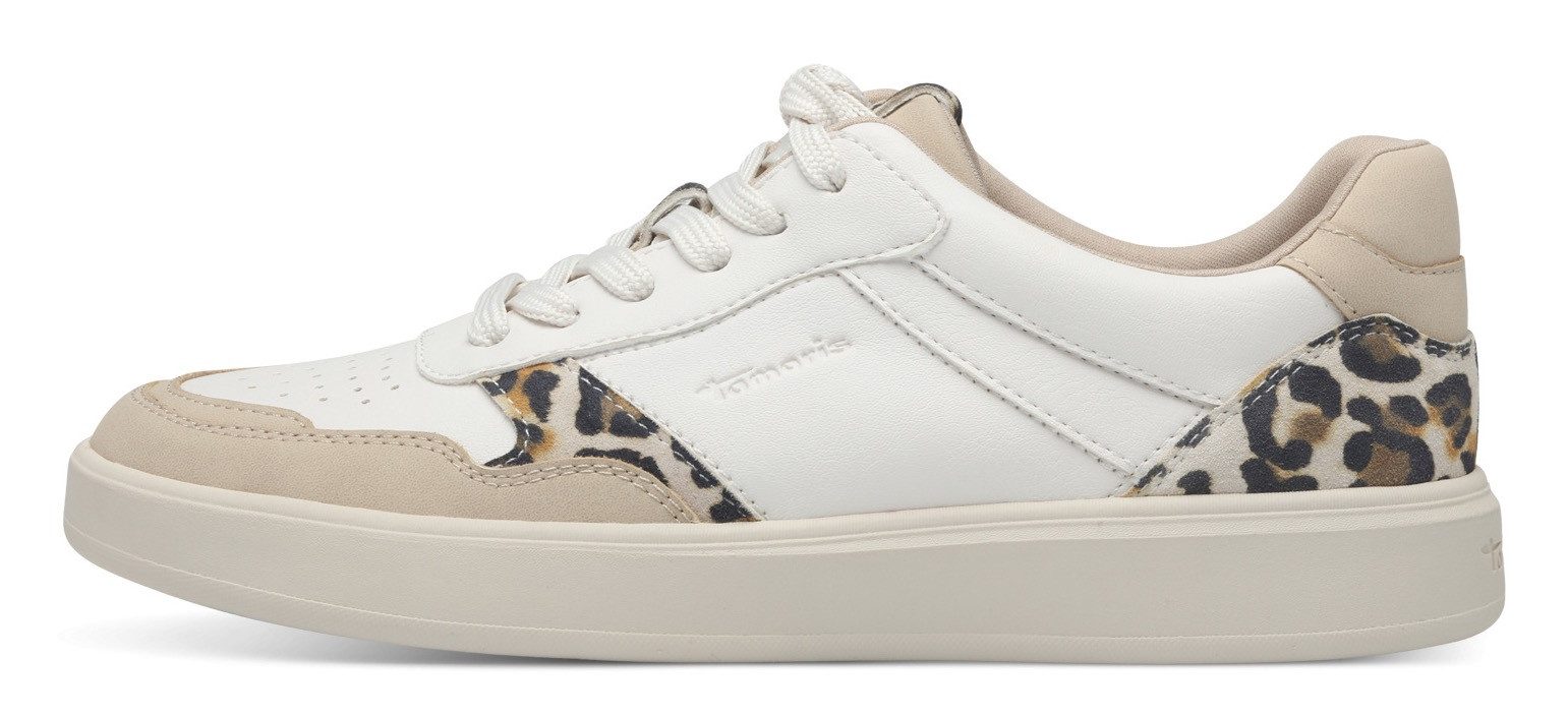Tamaris Plateausneakers vrijetijdsschoen, lage schoen, veterschoen met contrastafwerkingen