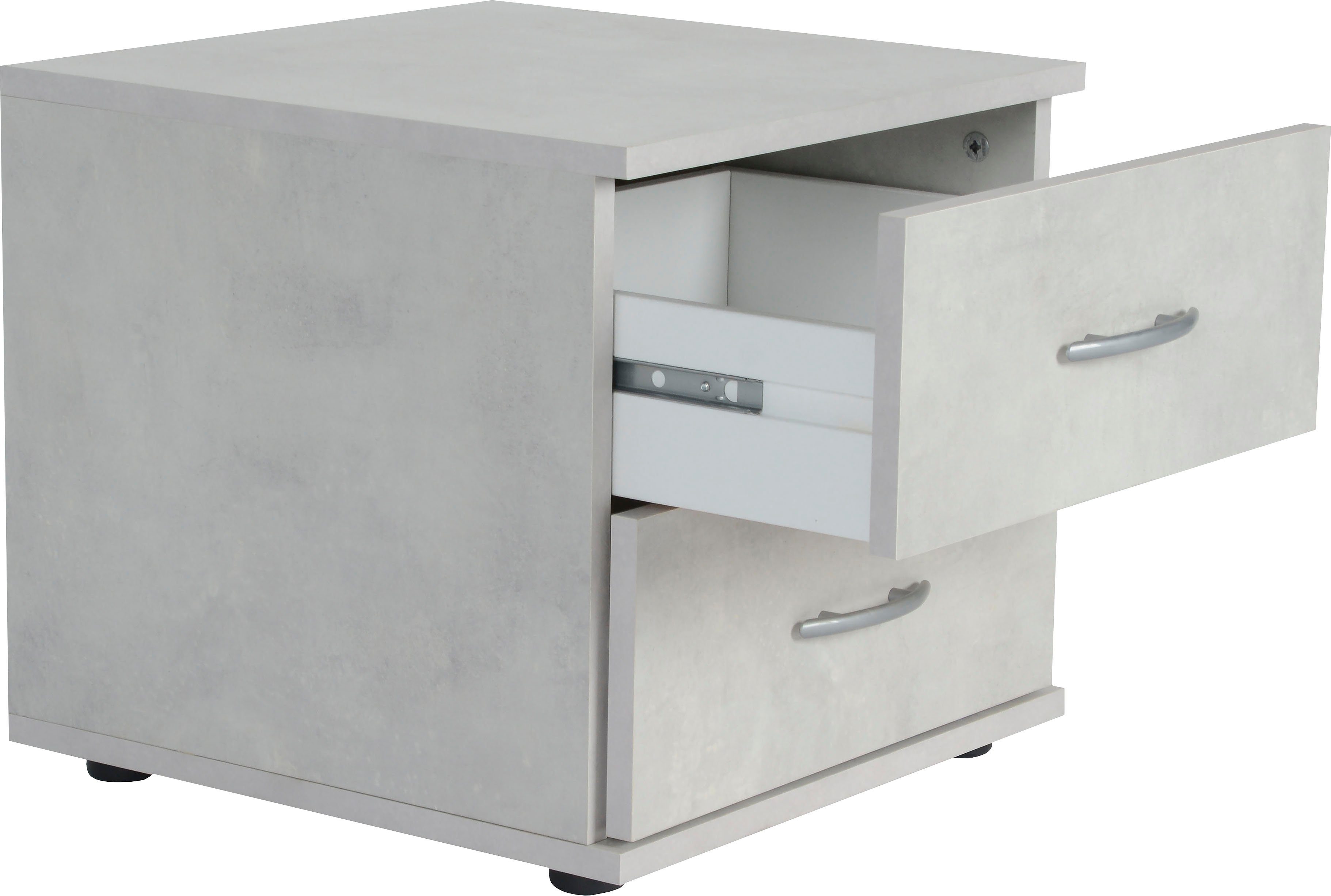 VOGL Möbelfabrik Container Barrie, Bureaucontainer, nachtkastje, met laden & poten verschillende uitvoeringen, hoogte 37 cm, made in germany (1 stuk)