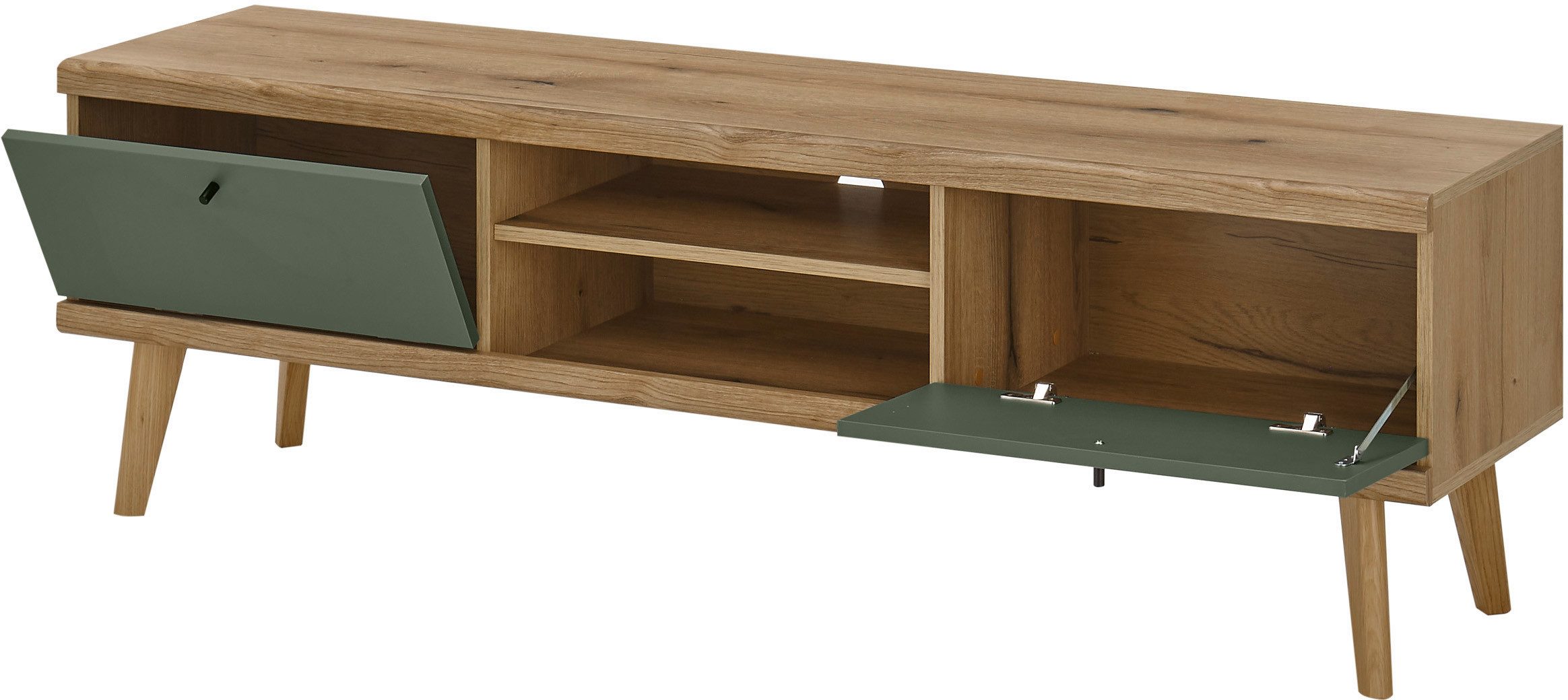 INOSIGN Wandmeubel MAVAS in moderne trendkleur, handgrepen van metaal (zwart), breedte 337 cm (set, 3-delig)
