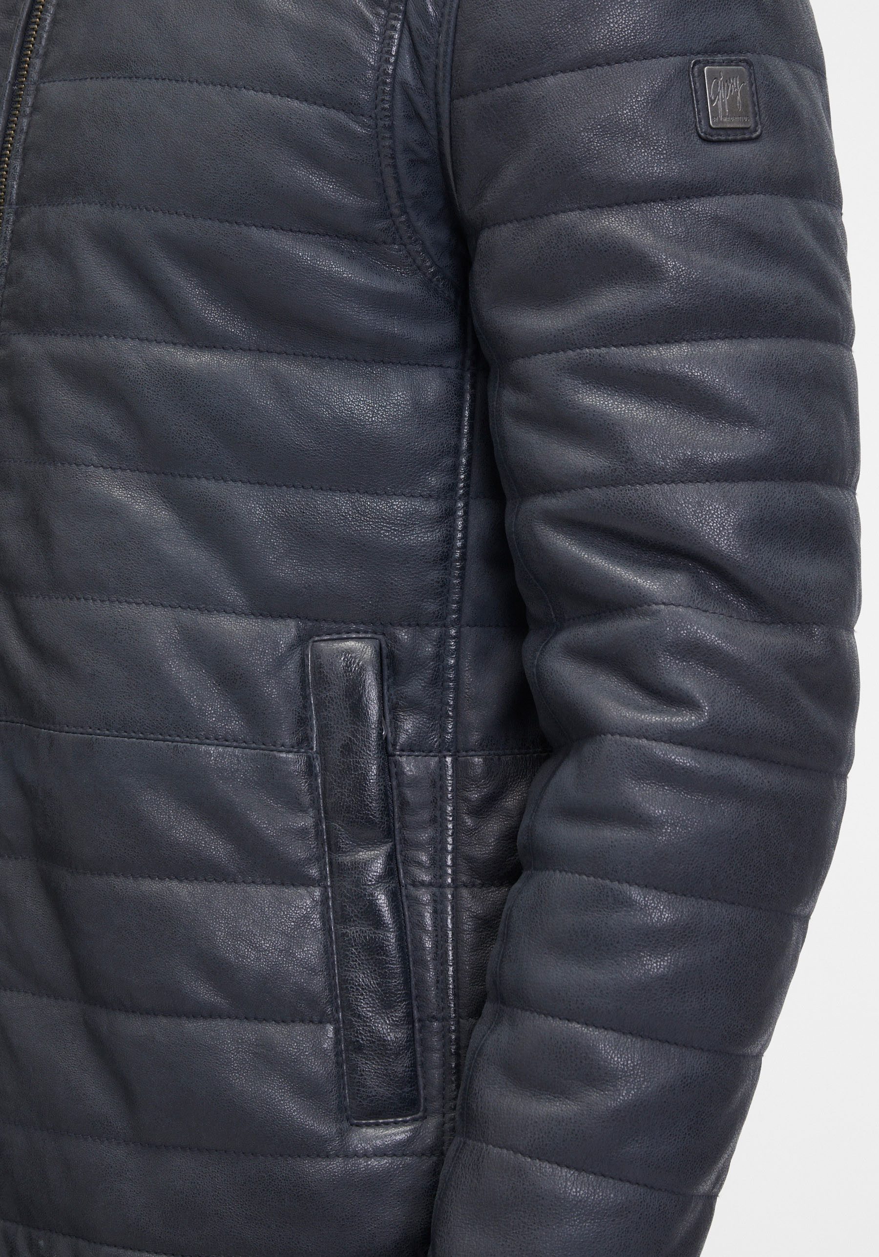 OTTO Mauritius Leren jack GMLyman met capuchon modieuze stitching