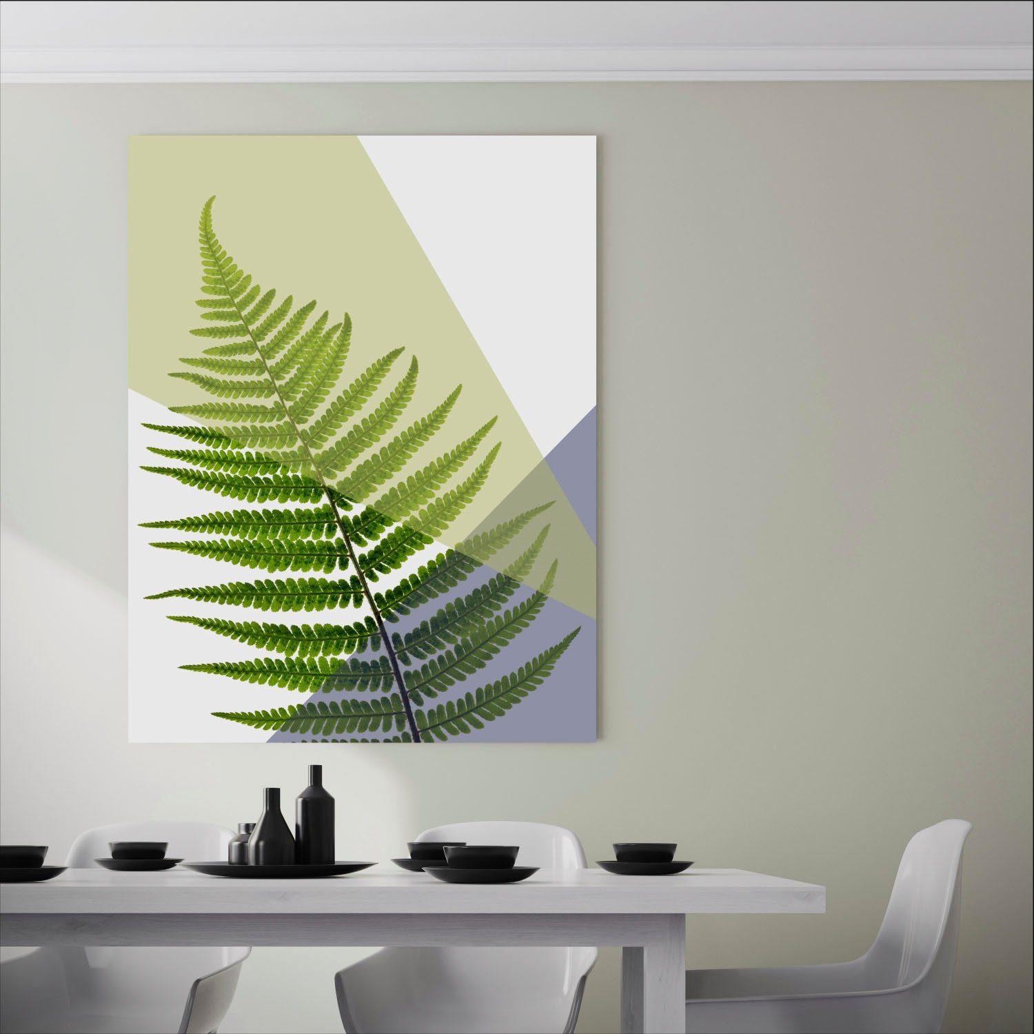 queence Artprint op acrylglas Bladeren Fine Art-print in galeriekwaliteit