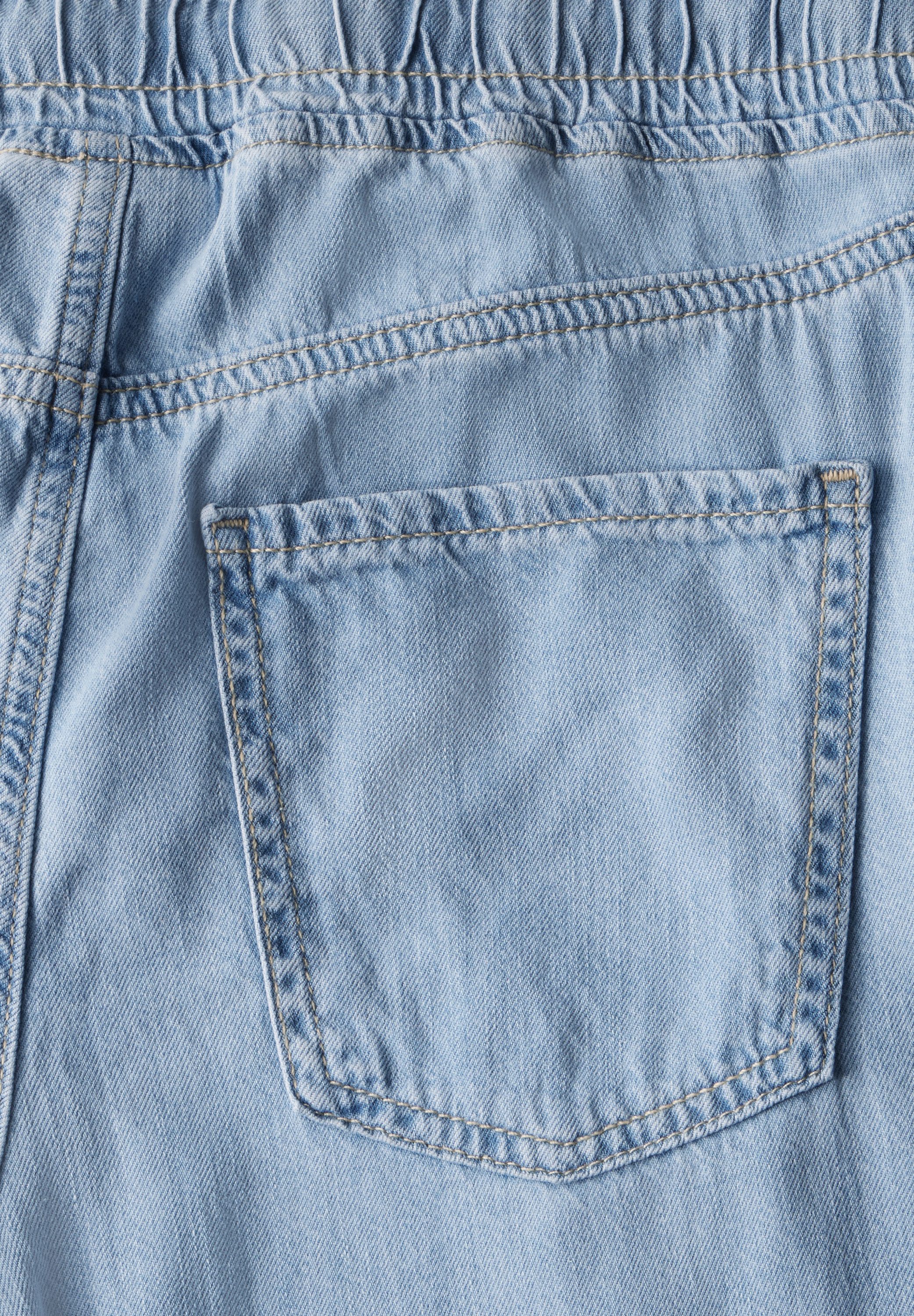 STREET ONE Wijde jeans met elastische band en rijgkoord