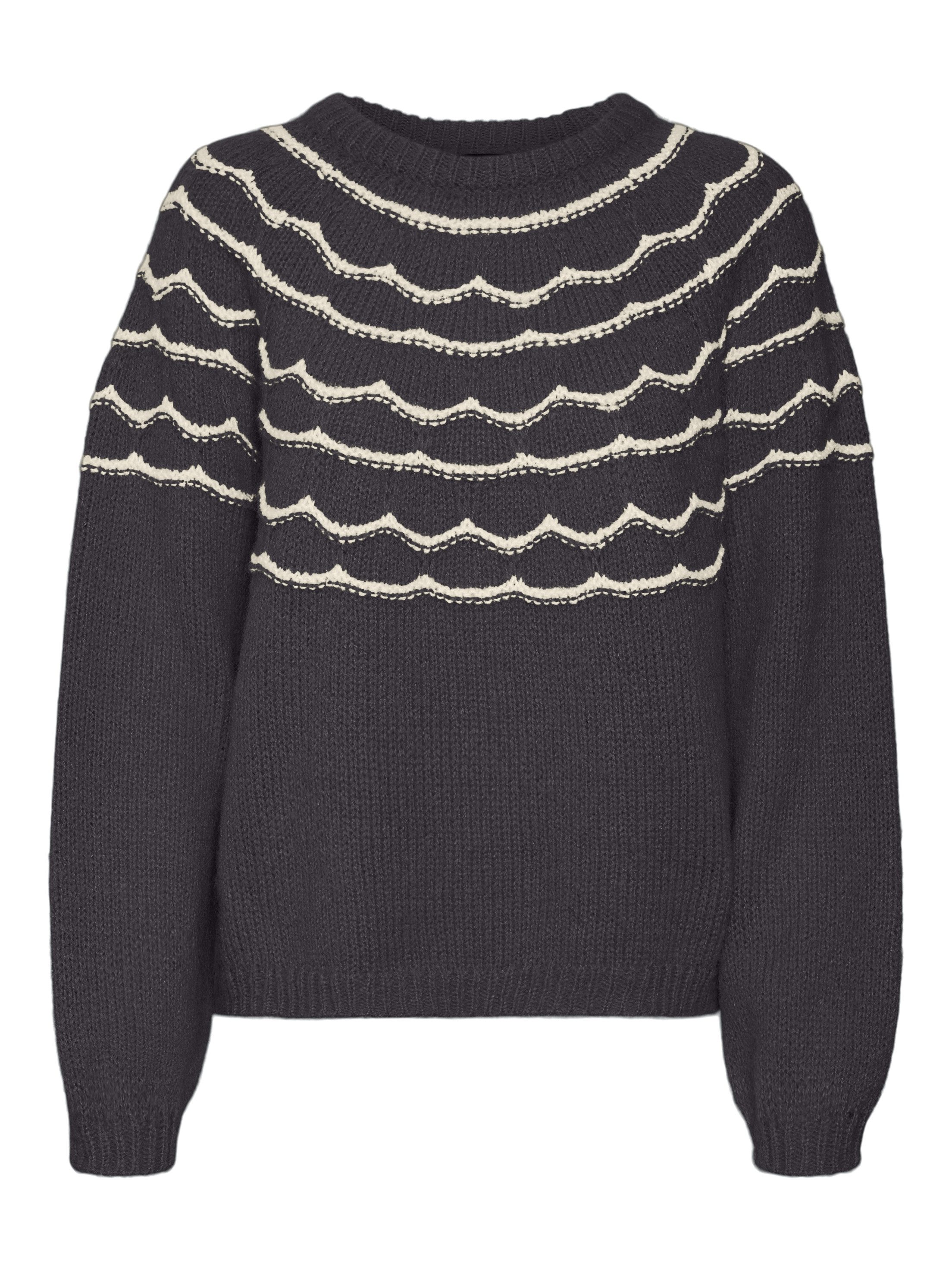 Vero Moda Trui met ronde hals VMCHARMAINE LS O-NECK PULLOVER GA BOO