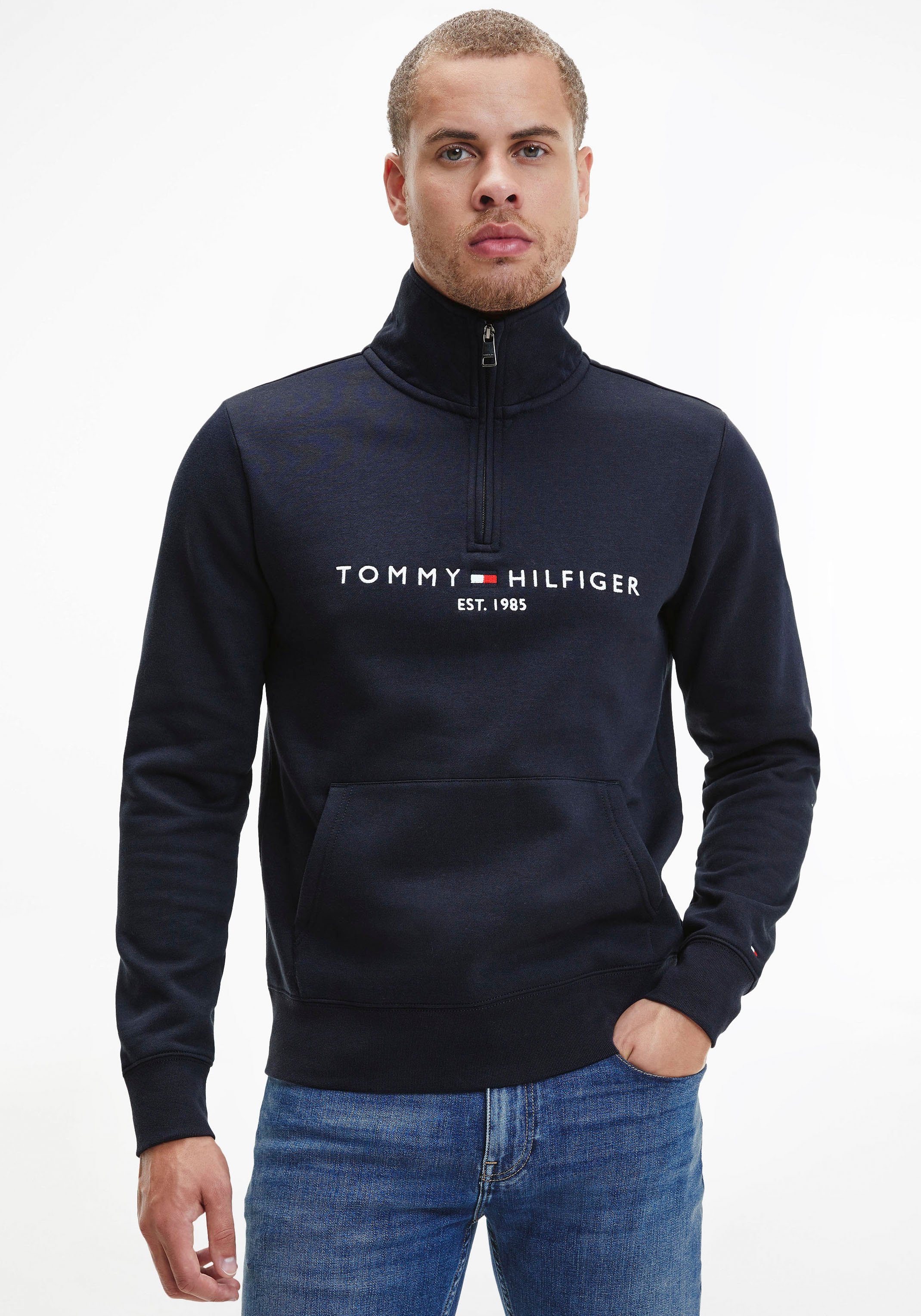 Logo Mock Neck Sweatshirt