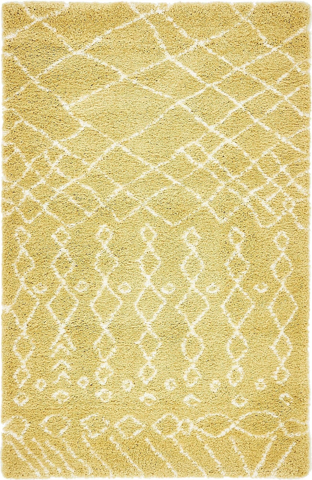 Myflair Möbel & Accessoires Hoogpolig vloerkleed Temara shag voorraadopruiming geweven, scandi design, ideaal in de woonkamer & slaapkamer