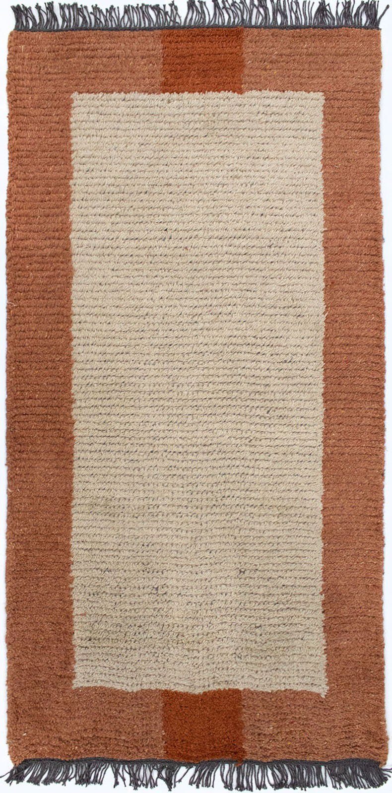 morgenland Wollen kleed Nepal vloerkleed met de hand geknoopt beige handgeknoopt