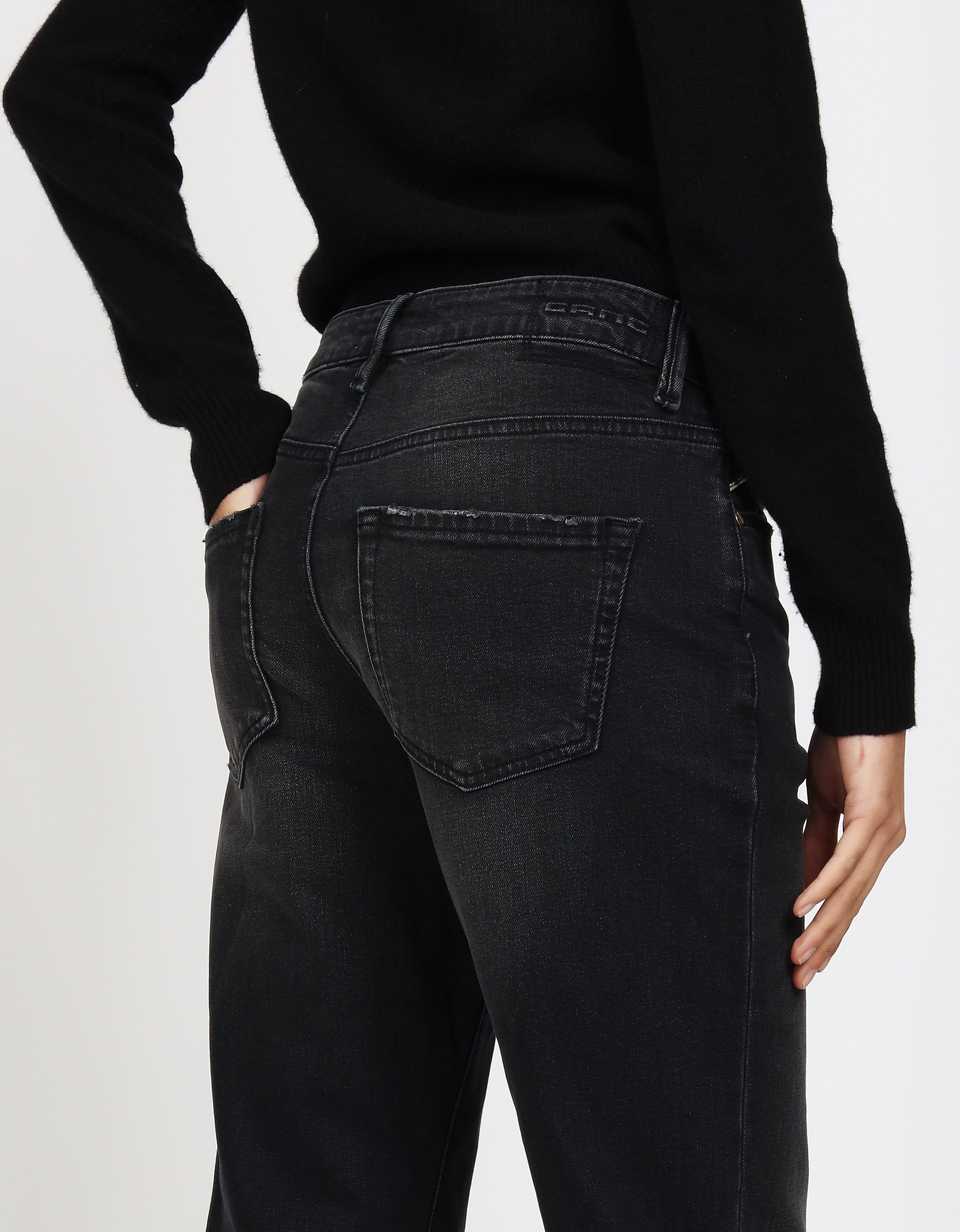 GANG Straight jeans 94Thelma met detail boven de muntzak