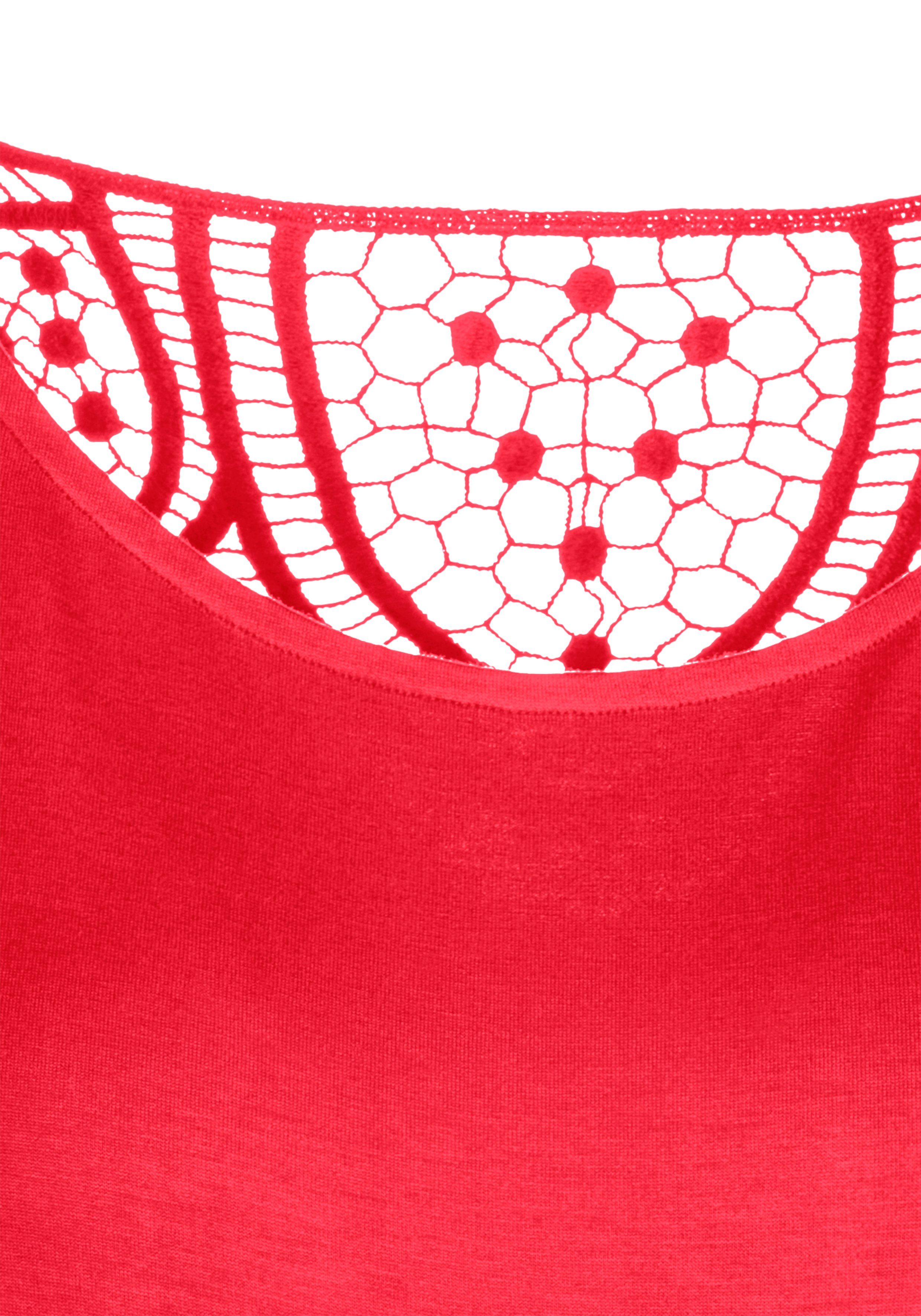 Vivance Shirt met korte mouwen Met haakwerk aan de achterkant (Set van 2)