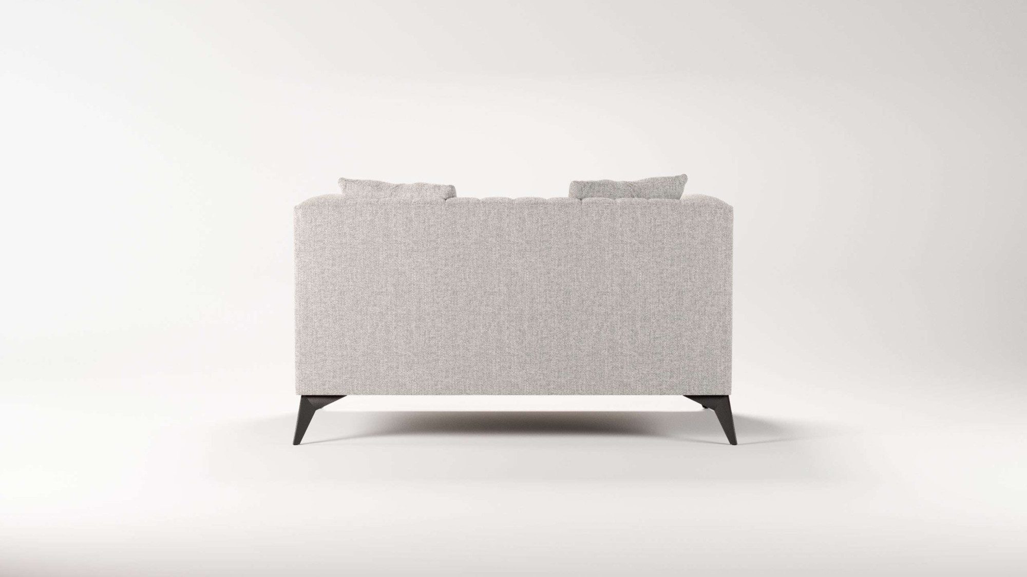 Places of Style Loveseat MATTHEW loungestoel, afmetingen B/D/H: 130/86/74 cm incl. sierkussen, fijne stiksels in de rug, belastbaar tot 200kg