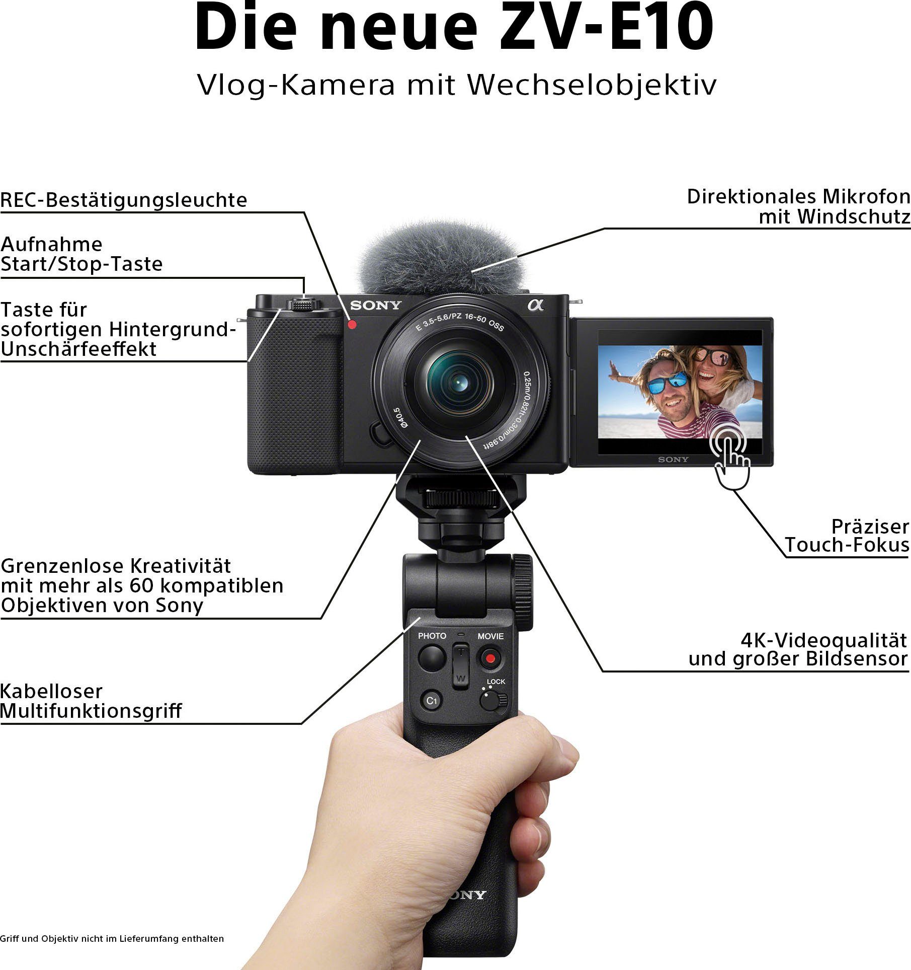 Sony Systeemcamera ZV-E10L Vlog-camera met draaibaar scherm incl. SEL16-50 objectief