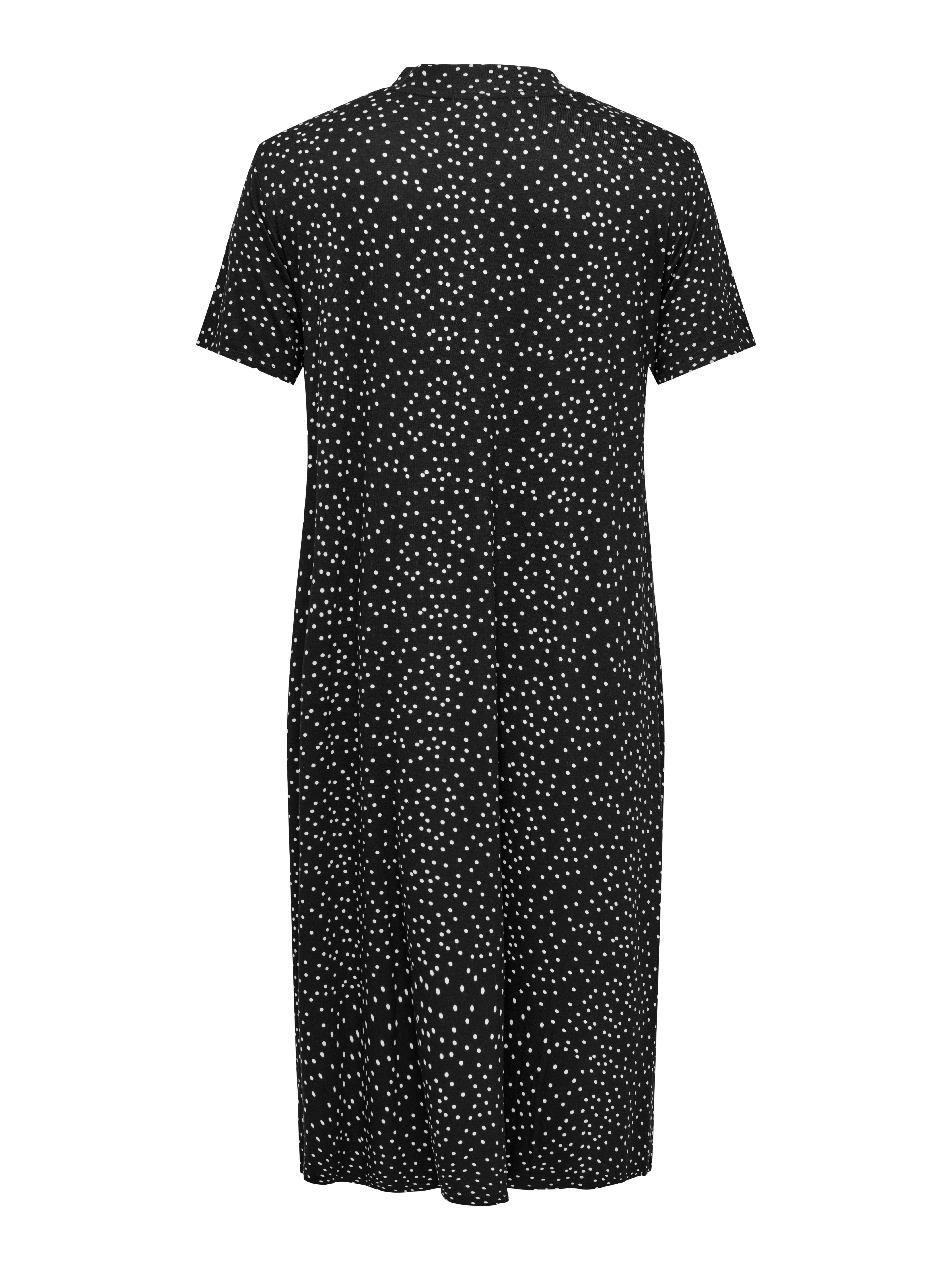 ONLY CARMAKOMA Shirtjurk CARFYRLA LIFE S/S V-NCK BLK AOP DRE NOOS