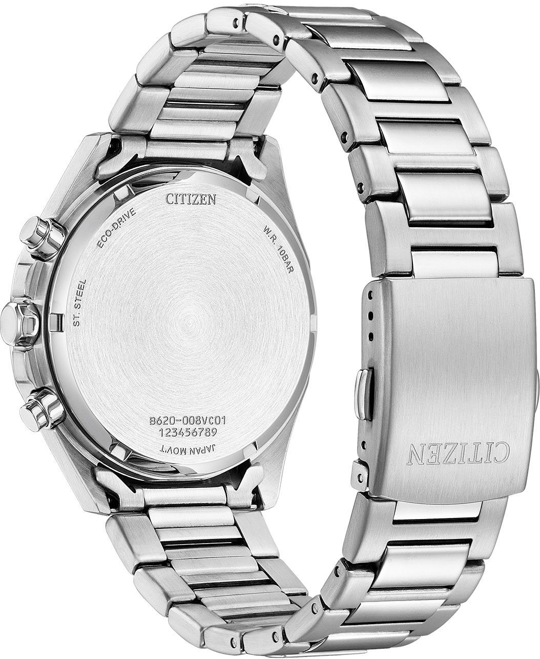 Citizen Chronograaf CA4593-15A Polshorloge, herenhorloge, solar, stopwatchfunctie, leren band