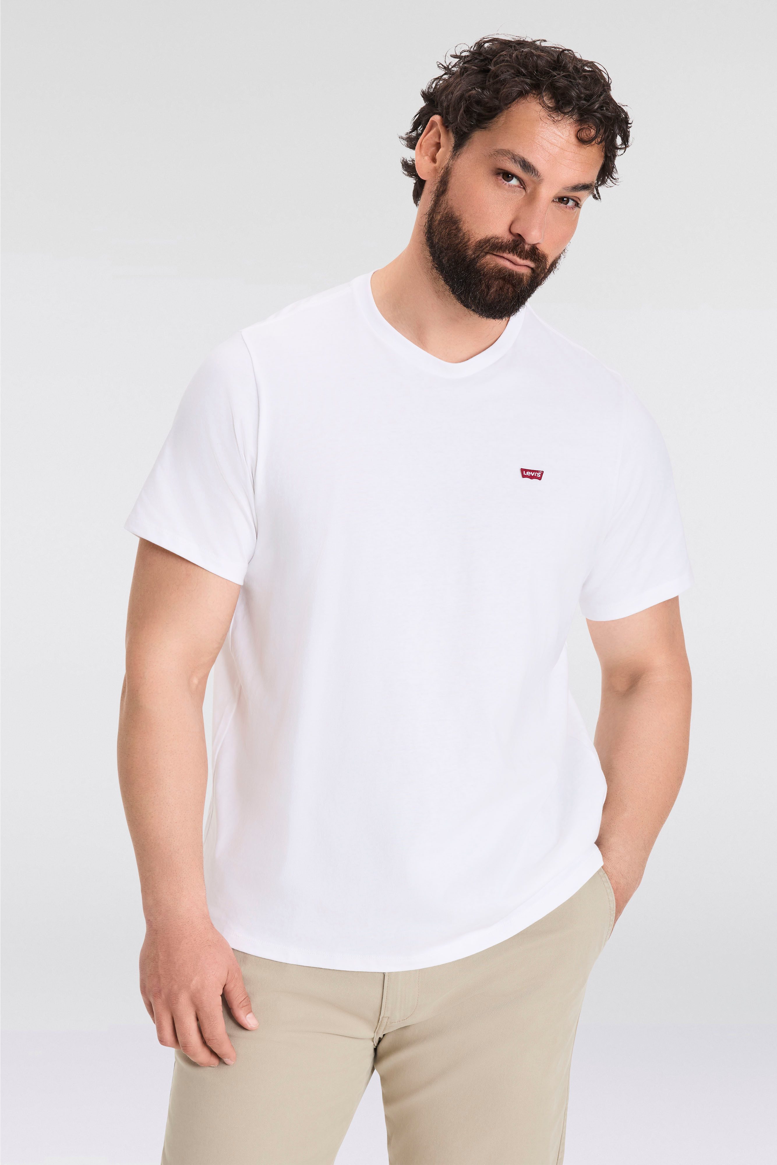 Levi's Plus T-shirt LE BIG ORIGINAL HM TEE heren t-shirts maat 4XL wit