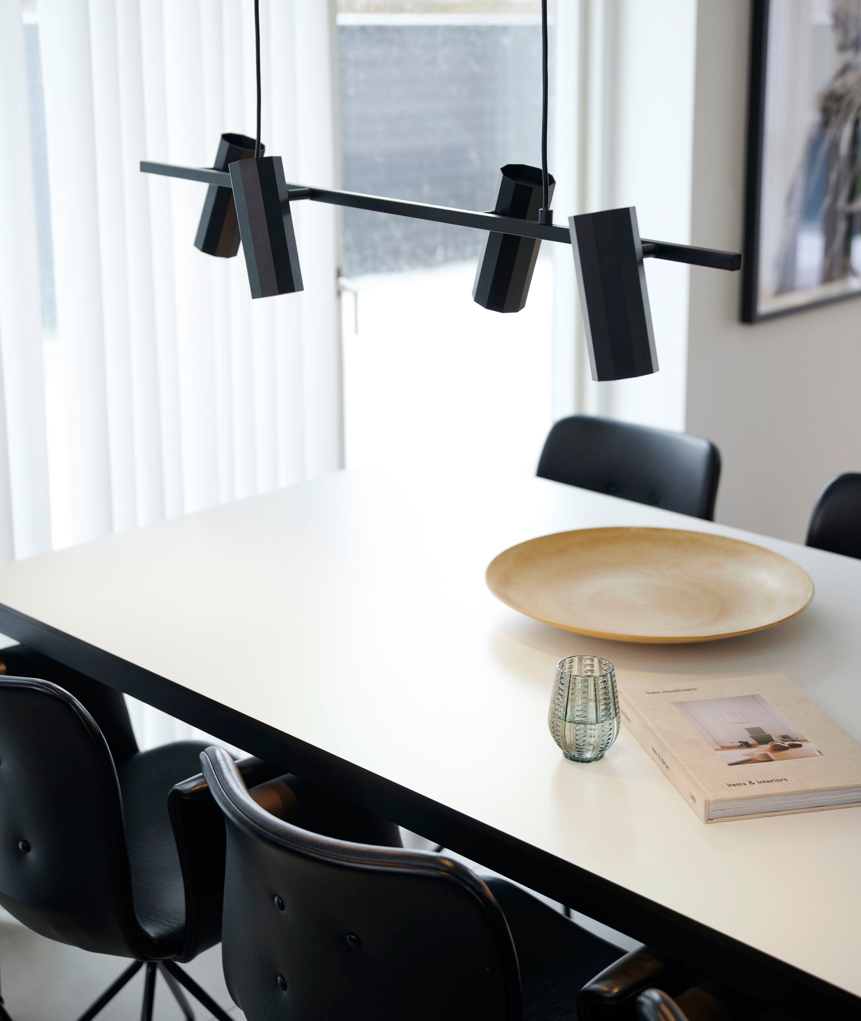 Nordlux Hanglamp Alanis Minimalistisch ontwerp, 10-zijdig profiel, matte messing-look (1 stuk)
