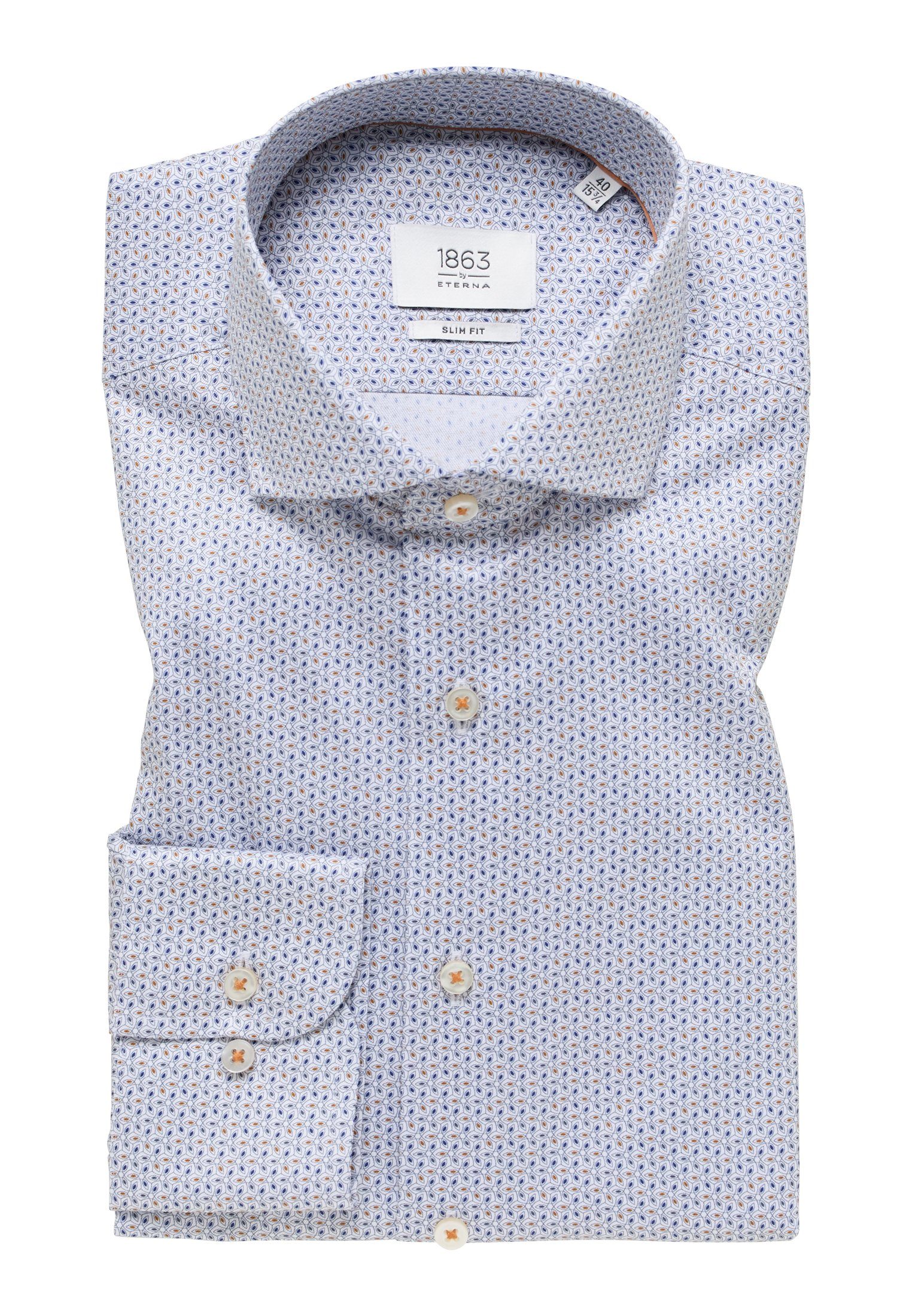Eterna Overhemd met lange mouwen Slim fit