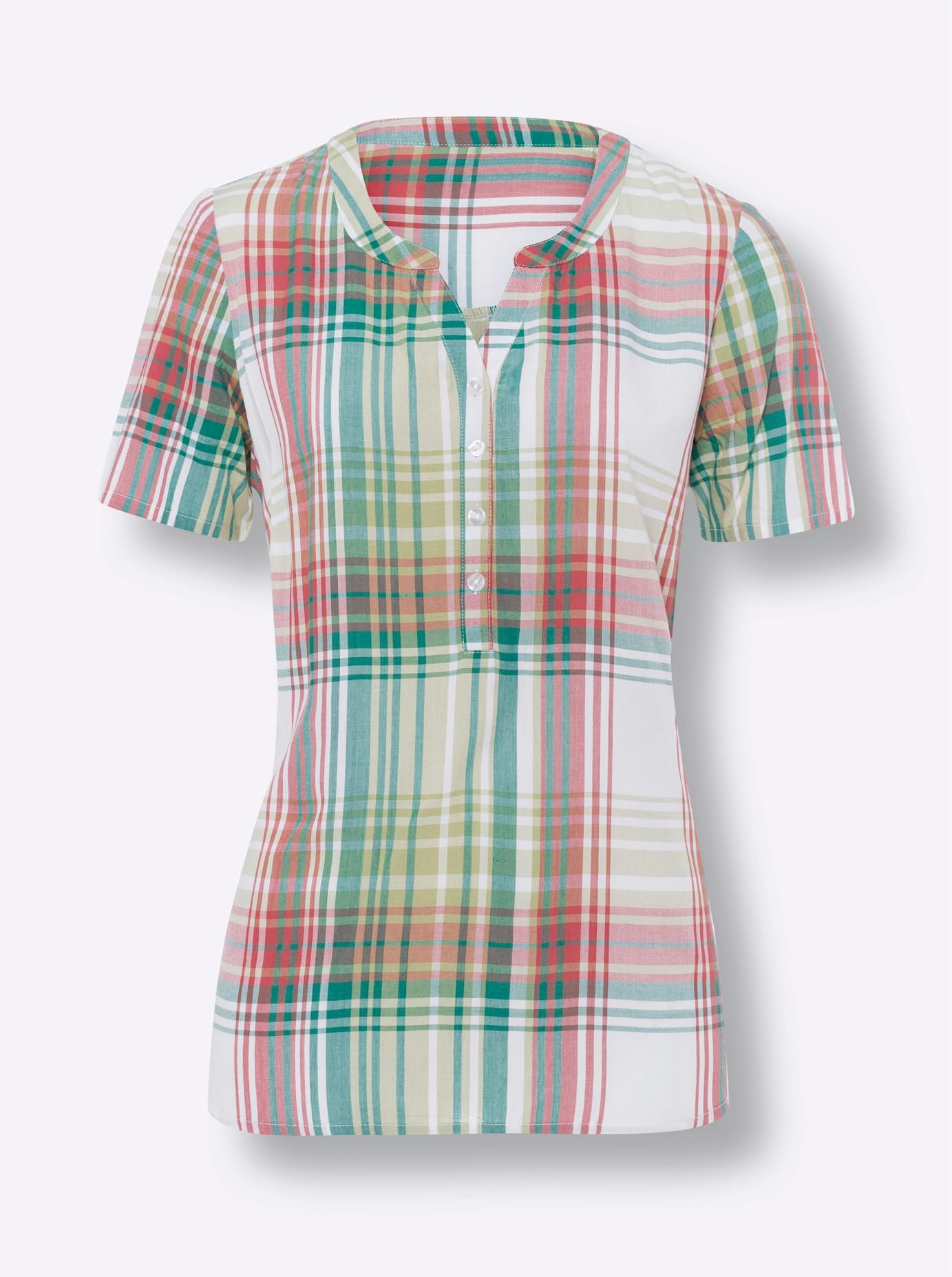 Classic Basics Geruite blouse