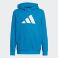 adidas performance hoodie 3 bar hoodie blauw