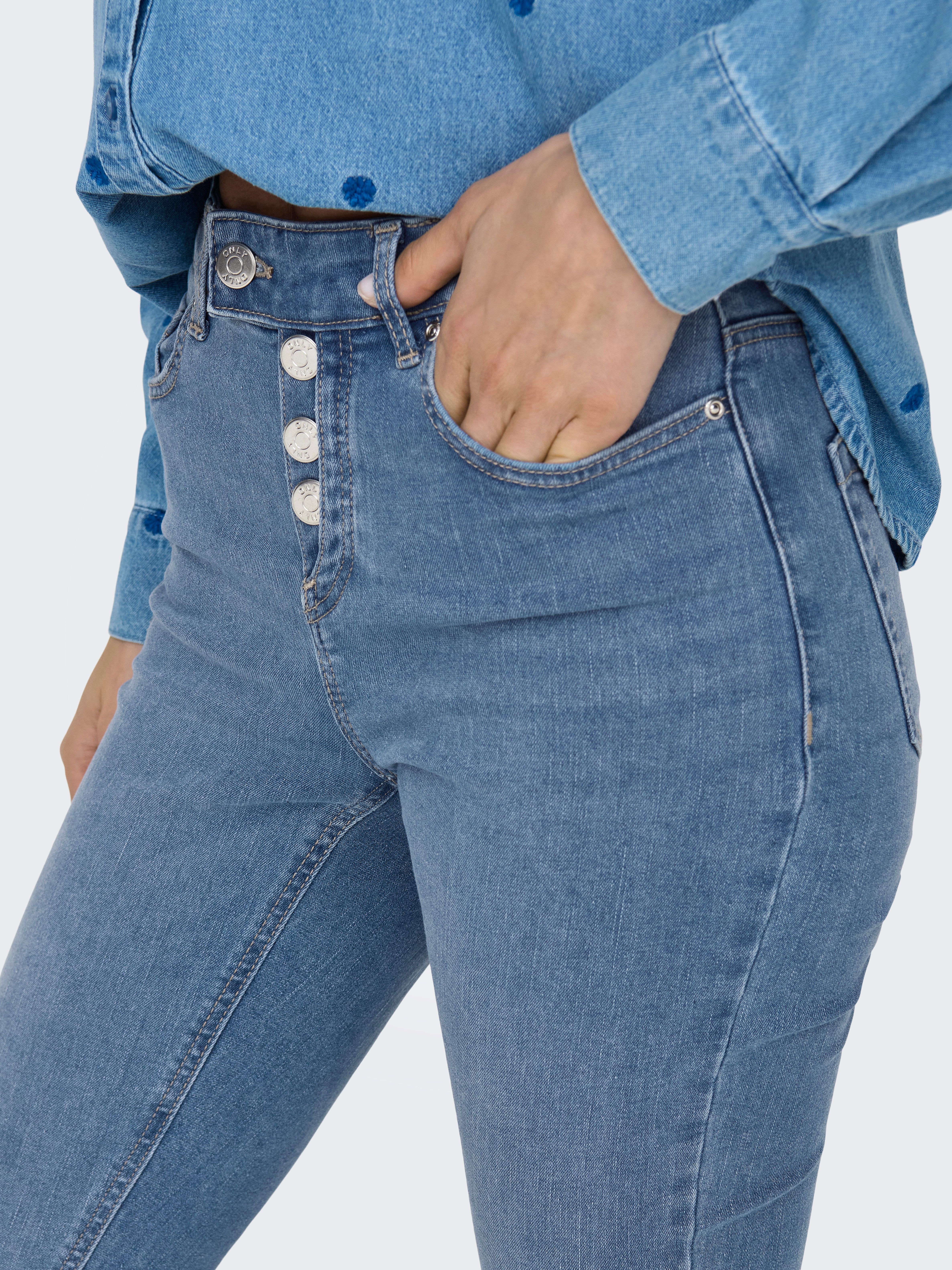 Only Skinny fit jeans ONLWAUW MID WAIST SK VIS BUT DNM