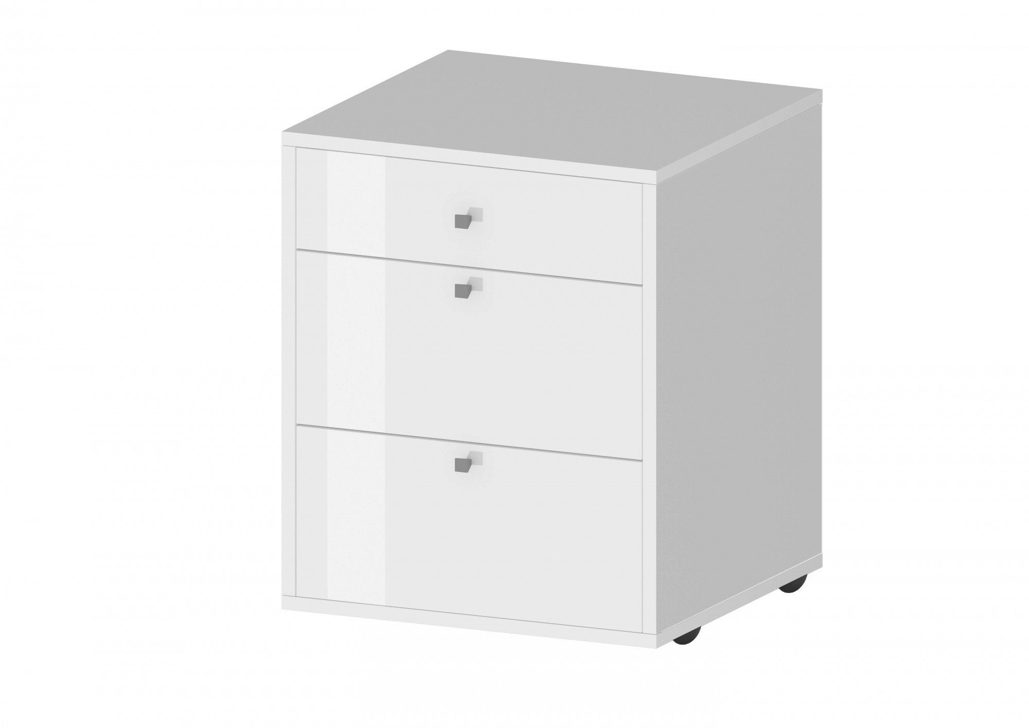 INOSIGN Kastje op wieltjes Eet met 3 laden, ladeblok met wielen, hoogte 61 cm (1 stuk) nachtkastjes wit