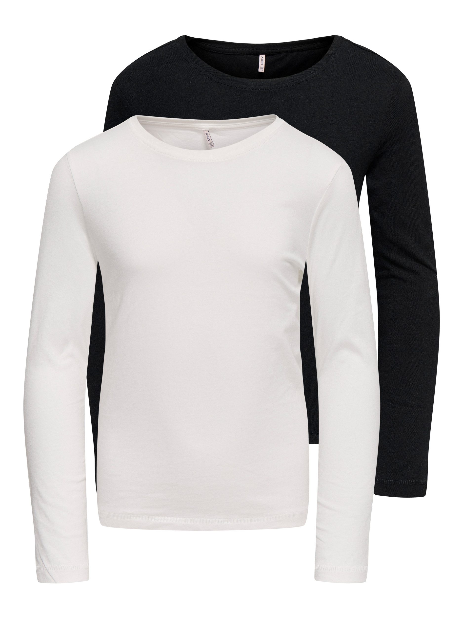 KIDS ONLY Shirt met lange mouwen KOGNEW ONLY L/S TEE JRS 2-PACK (set, 2-delig)