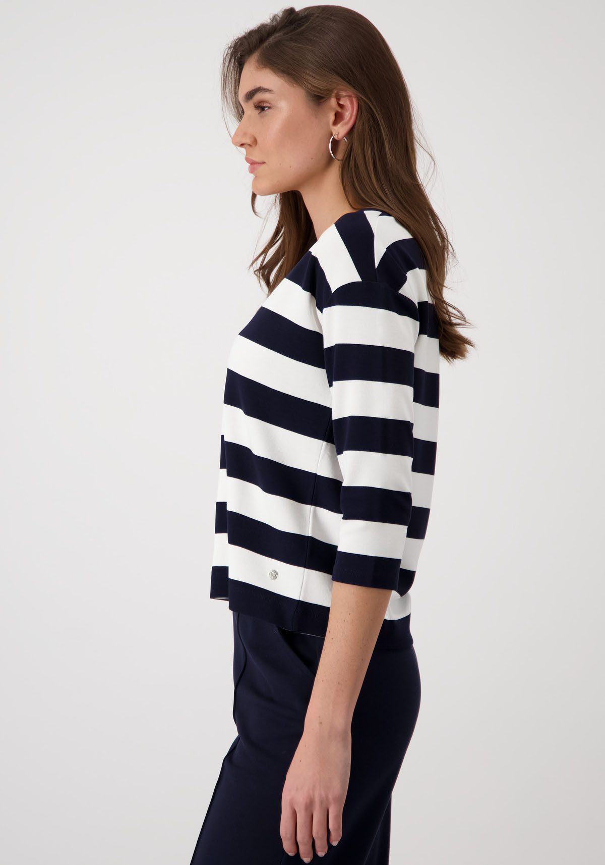 Monari Sweatshirt met blokstrepen
