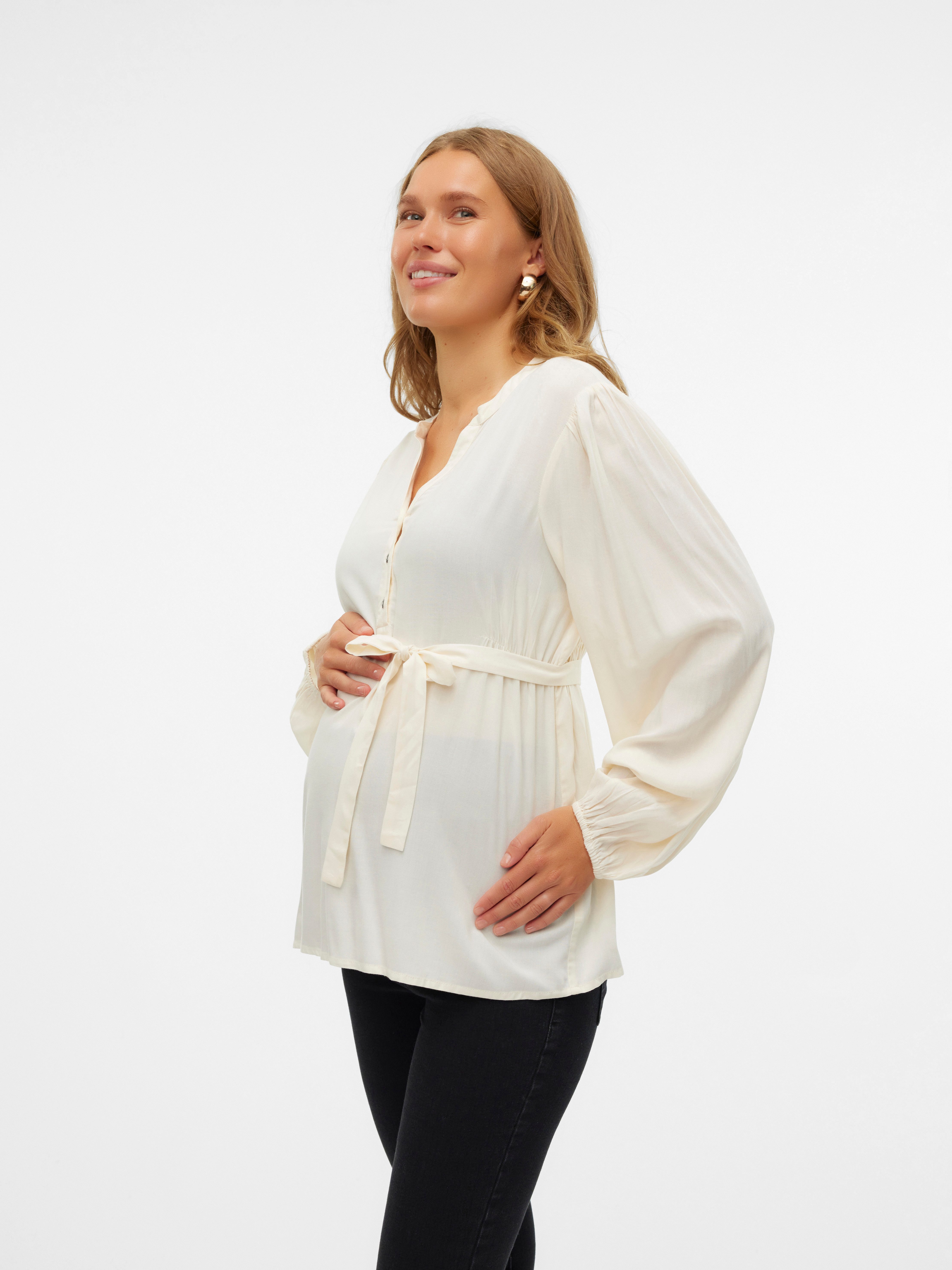 Mamalicious Zwangerschapsshirt MLMERCY LIA L S WO TOP 2F NOOS