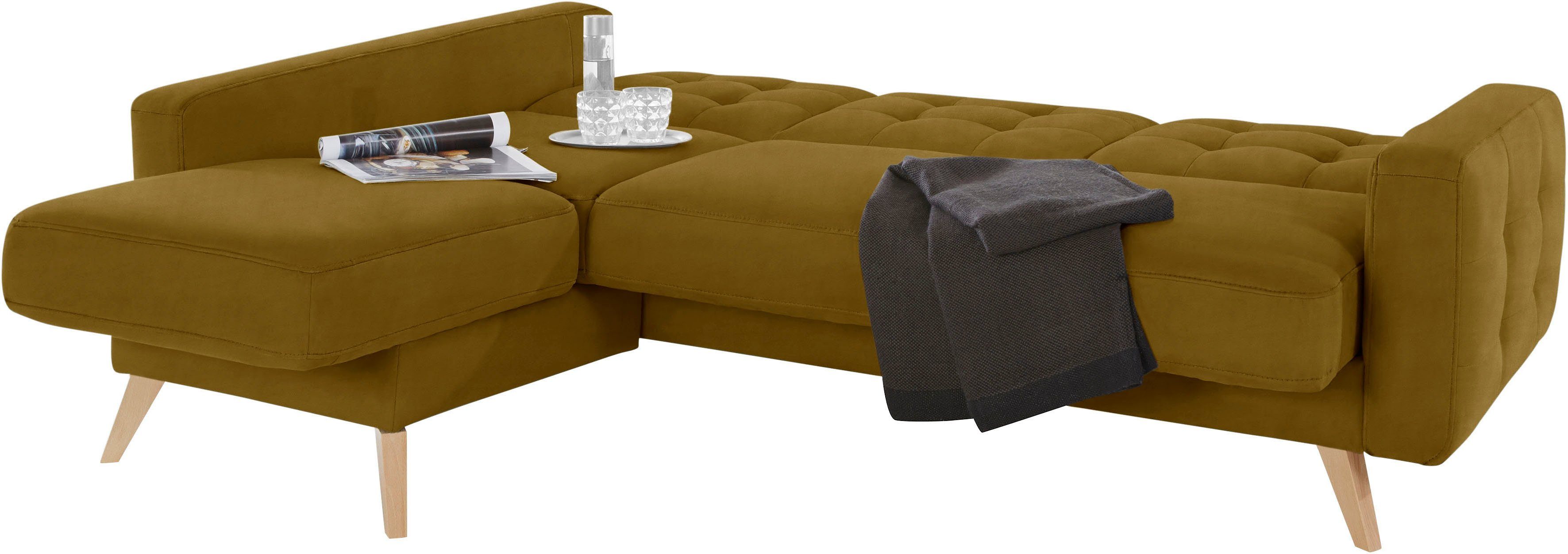 exxpo - sofa fashion Hoekbank Nappa, compact en comfortabel, handig, tijdloos design, L-vorm
