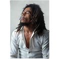 reinders! poster bob marley - redemption song koenig des reggae - uprising - jamaica - rastafari (1 stuk) zwart