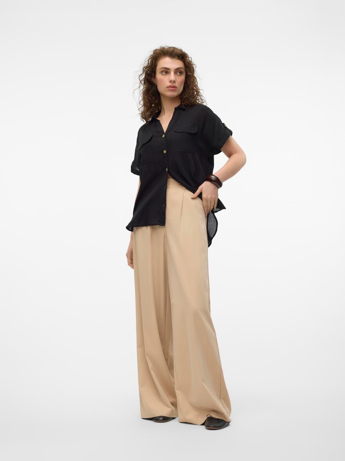 Vero Moda Overhemdblouse VMBUMPY S/S SHIRT WVN GA NOOS