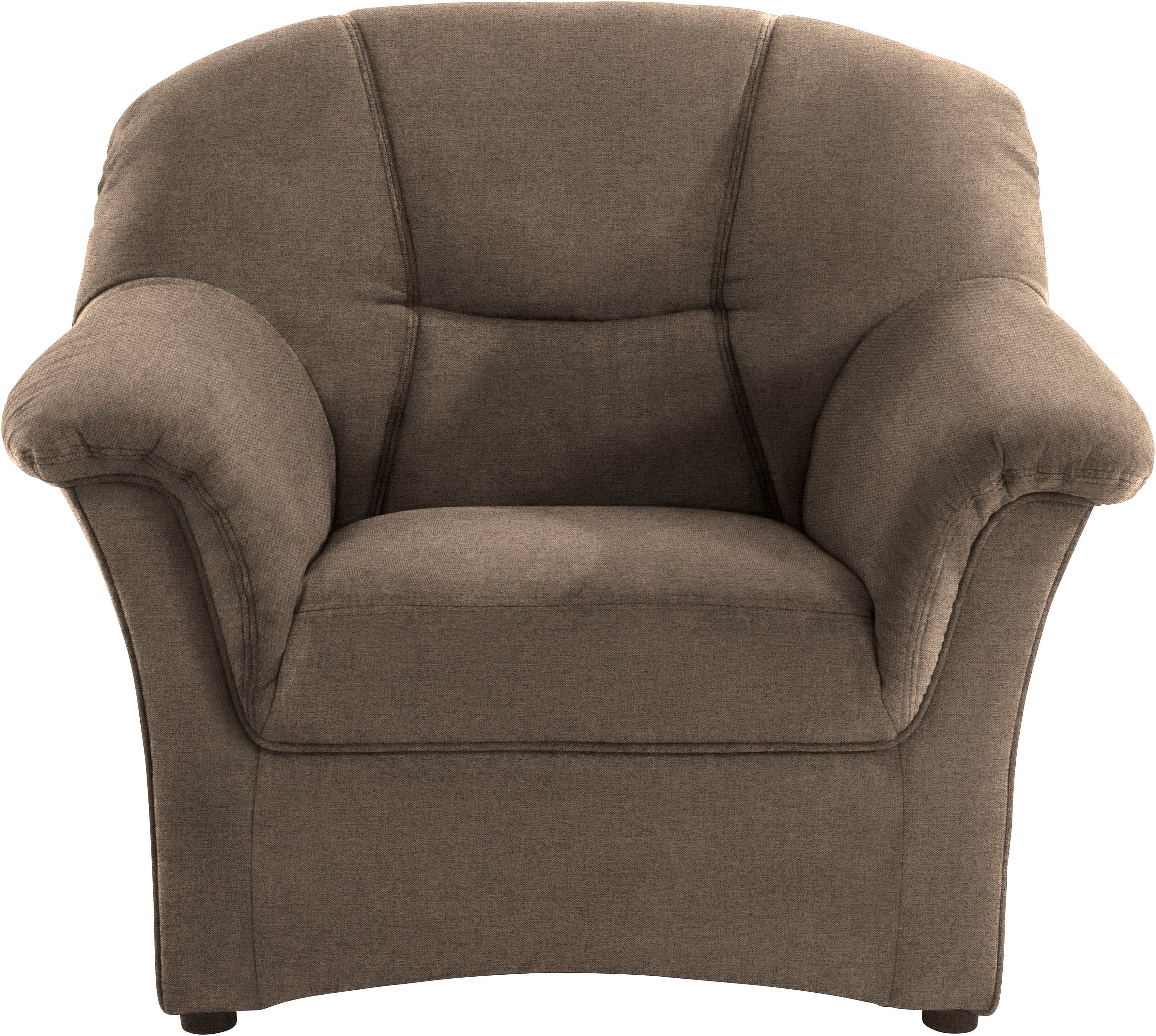DOMO collection Fauteuil Sarafina optioneel met veerkern fauteuils bruin