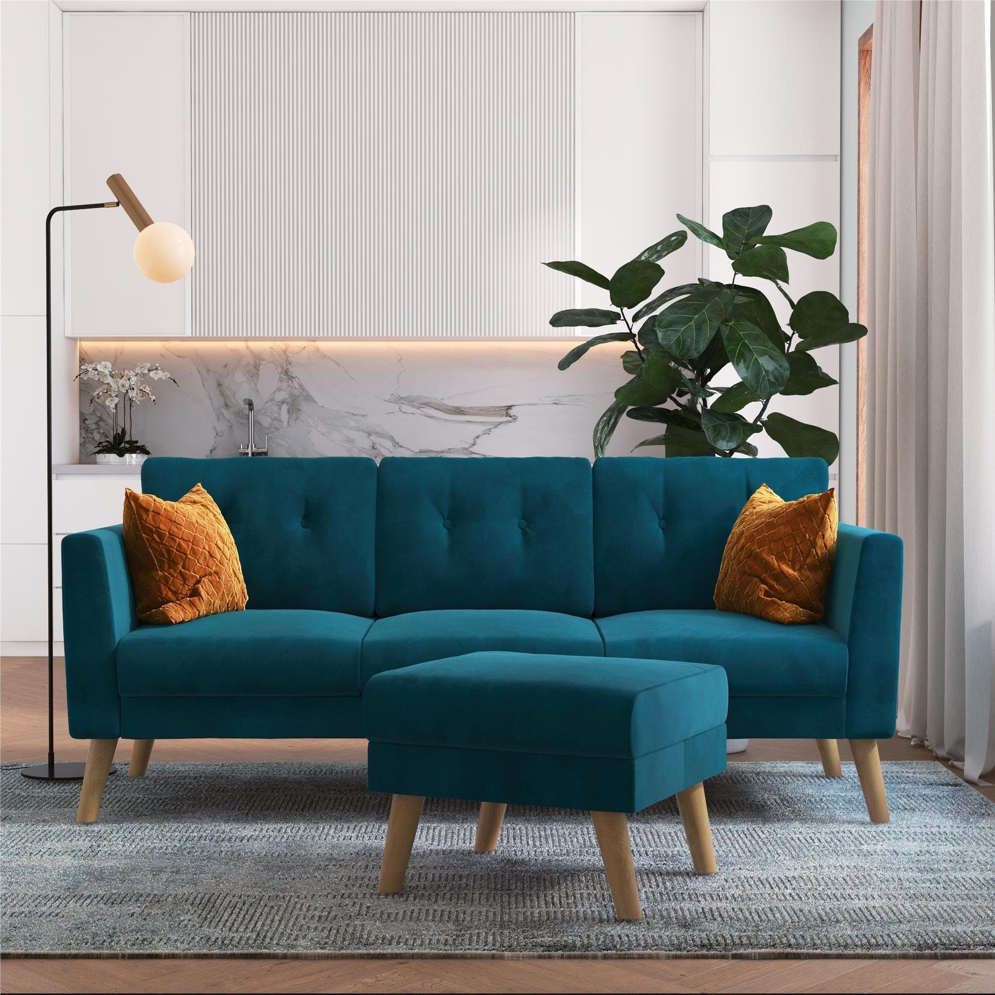 CosmoLiving by Cosmopolitan 3-zitsbank Gloria Met knoopstiksels