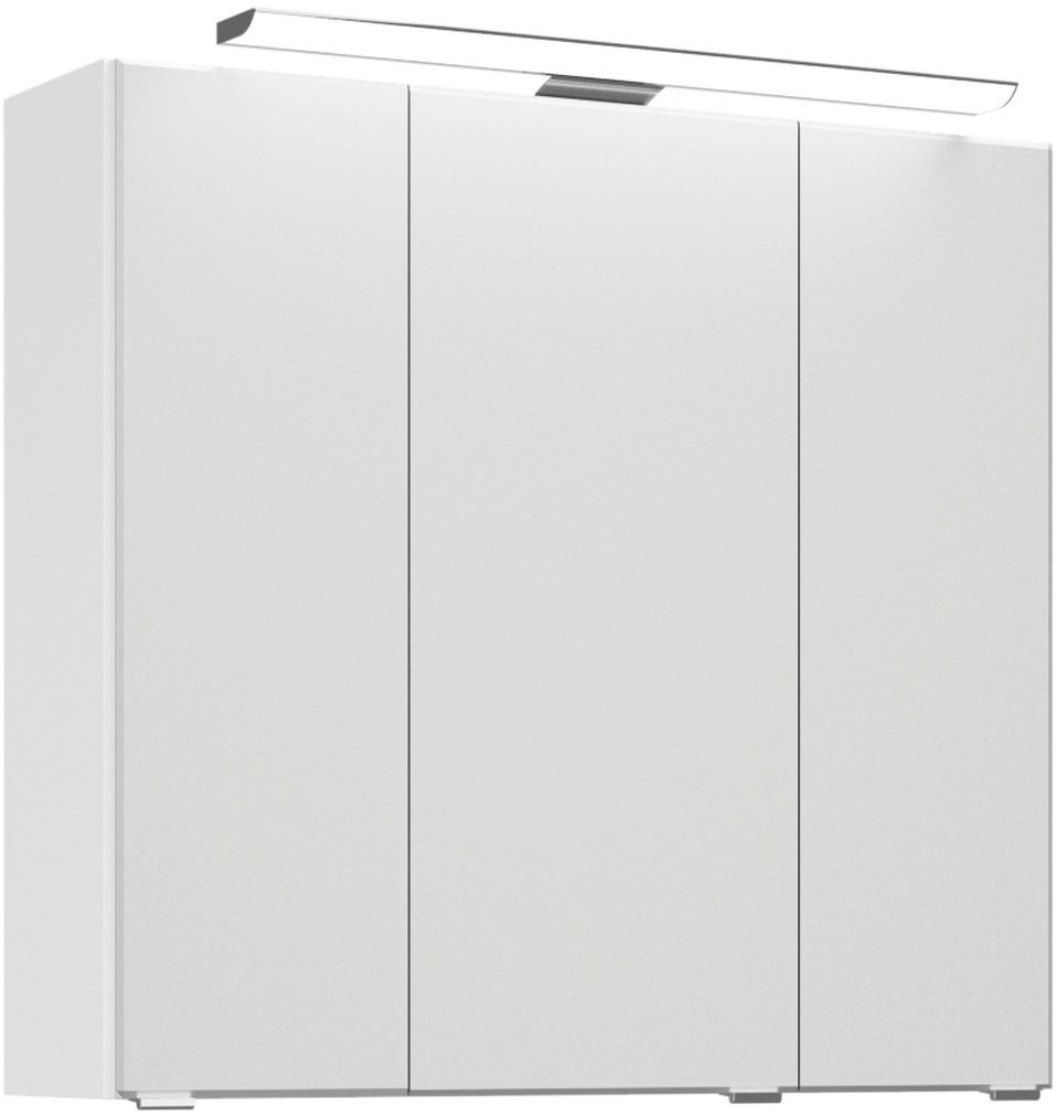 Saphir Badmeubelset Trentino 3-delig glas wasbak met LED spiegelkast (4 stuks)