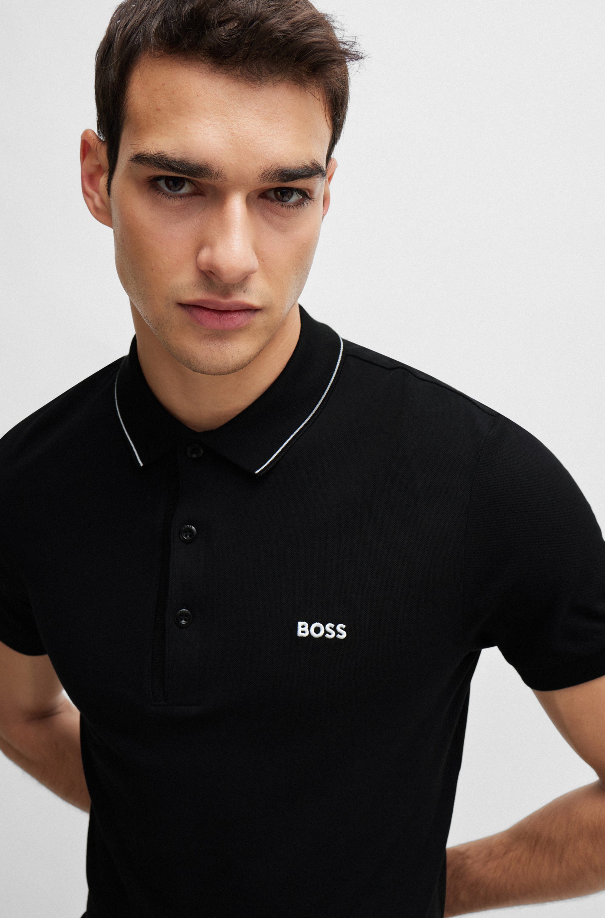 BOSS GREEN Poloshirt Paule 4 met een polokraag