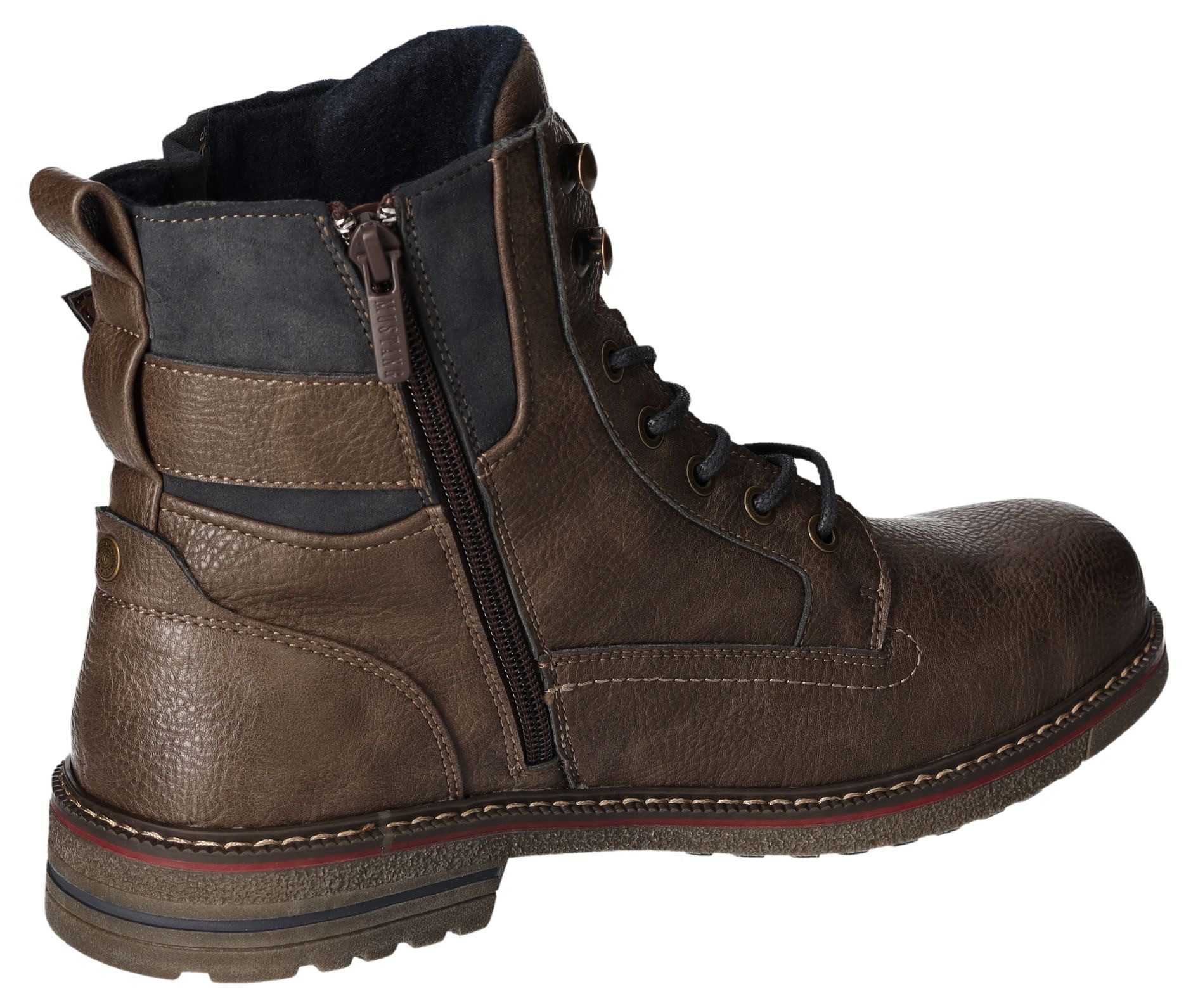 Mustang Shoes Veterschoenen Worker boots, herfst schoen, laarzen met aantrek lus