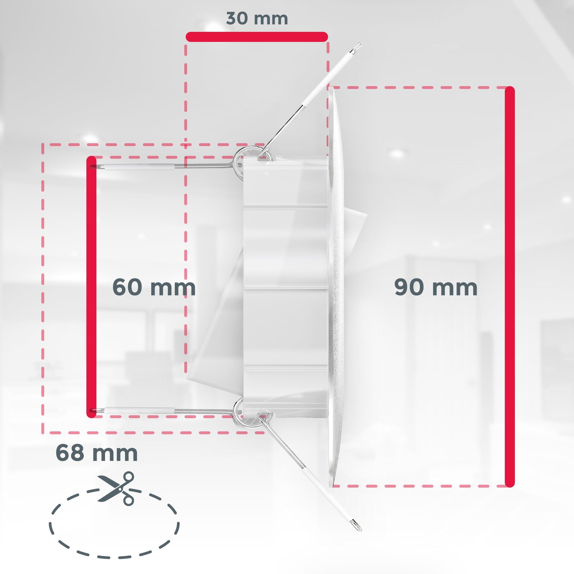 B.K.Licht Ledinbouwlamp 6-delige set inbouwspots, draaibare spots, platte plafondstralers