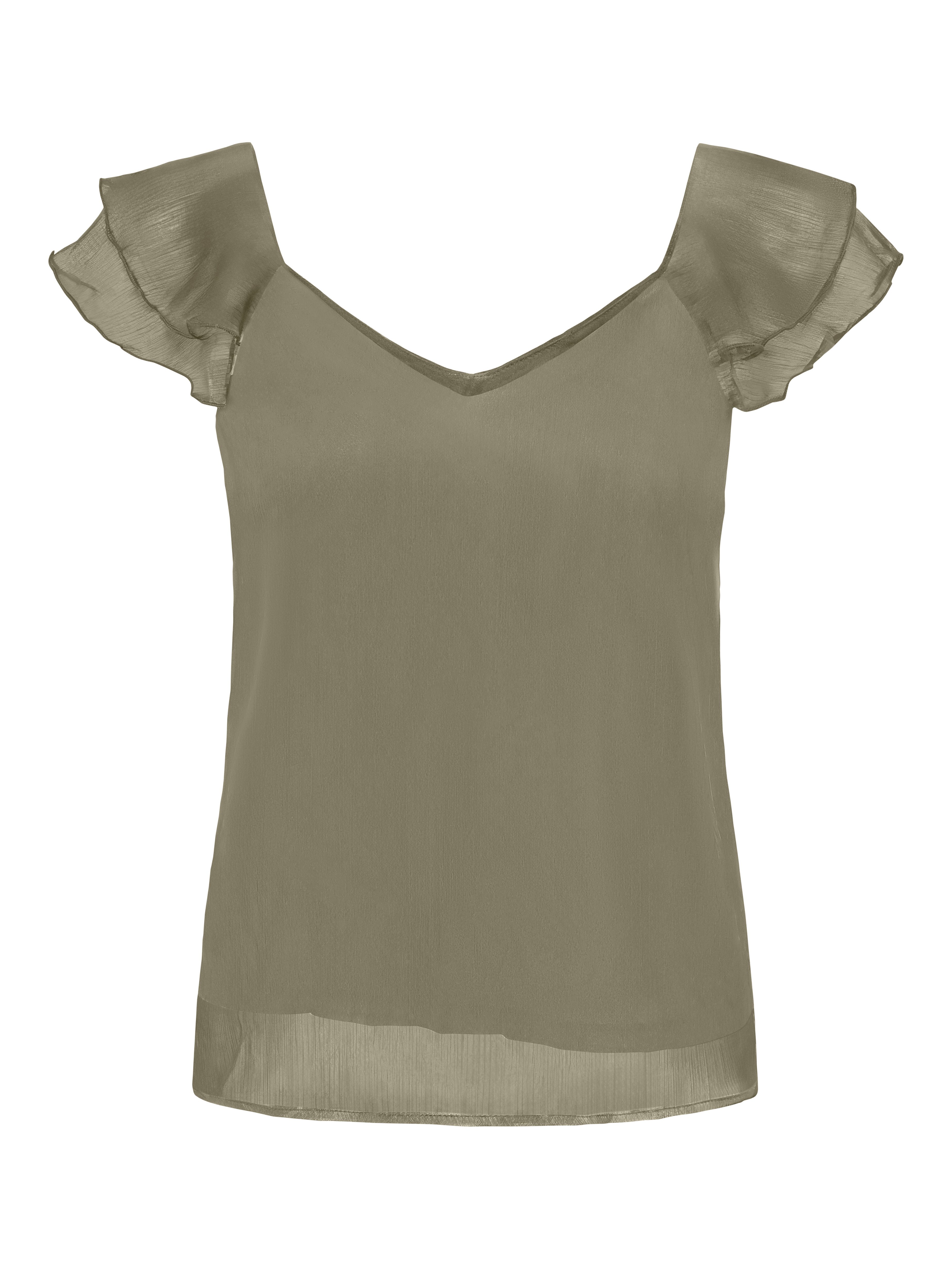 Only Shirt ONLASTA LIFE CAPSLEEVE V-NECK TOP PTM