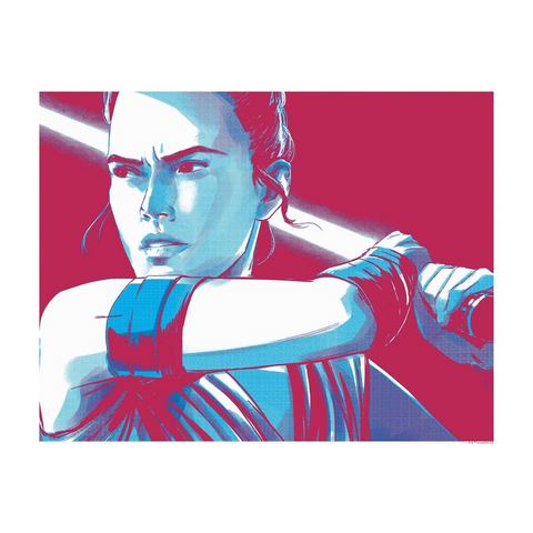Komar wanddecoratie Star Wars Faces Rey, zonder lijst