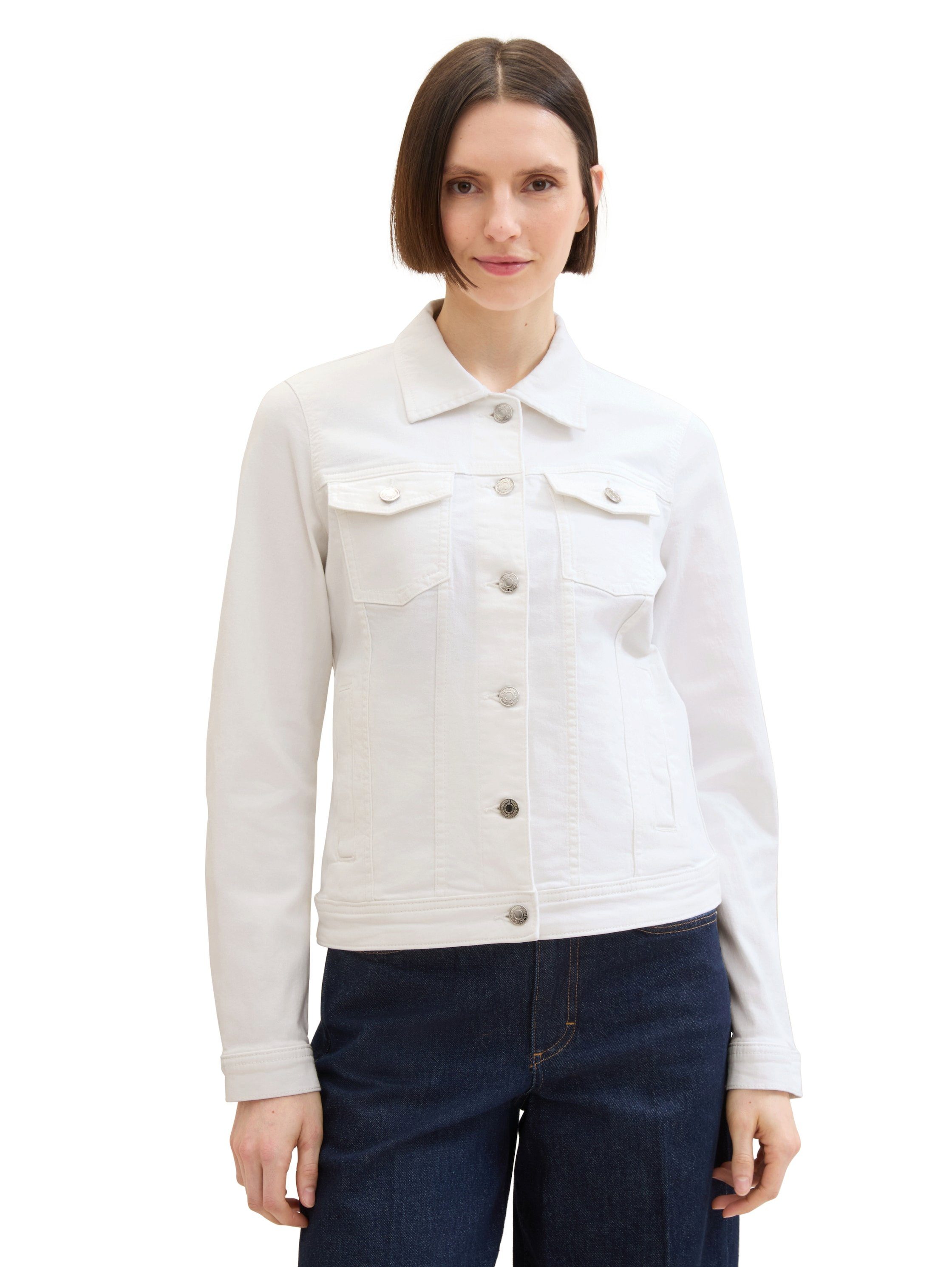 Tom Tailor Jeansjack met stijlvolle borstzakken