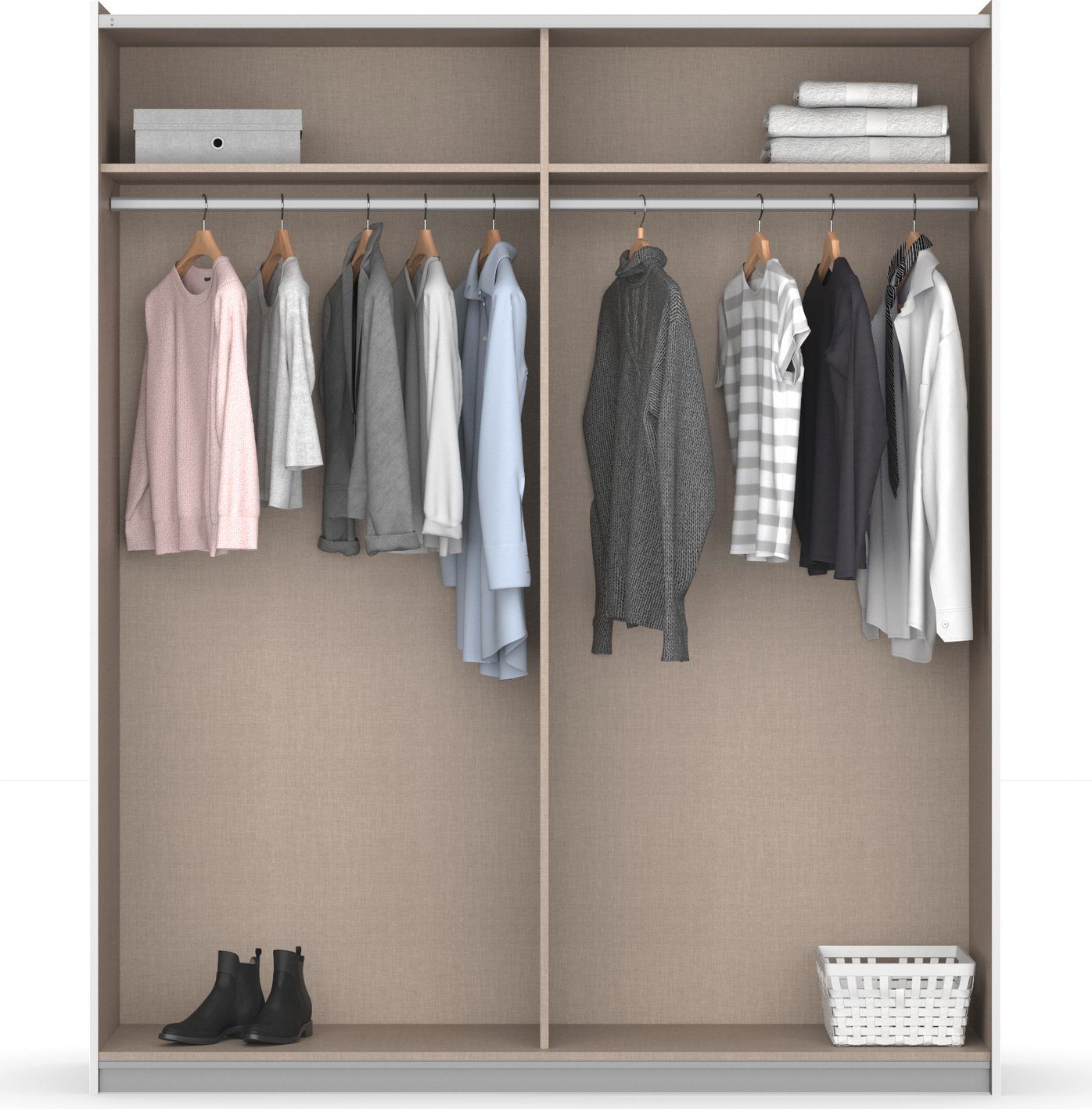 rauch Schuifdeurkast Kledingkast garderobe TOPSELLER AURELIO met 3 uitrustingsvarianten 3 verschillende uitrustingsvarianten handgrepen van metaal made in germany
